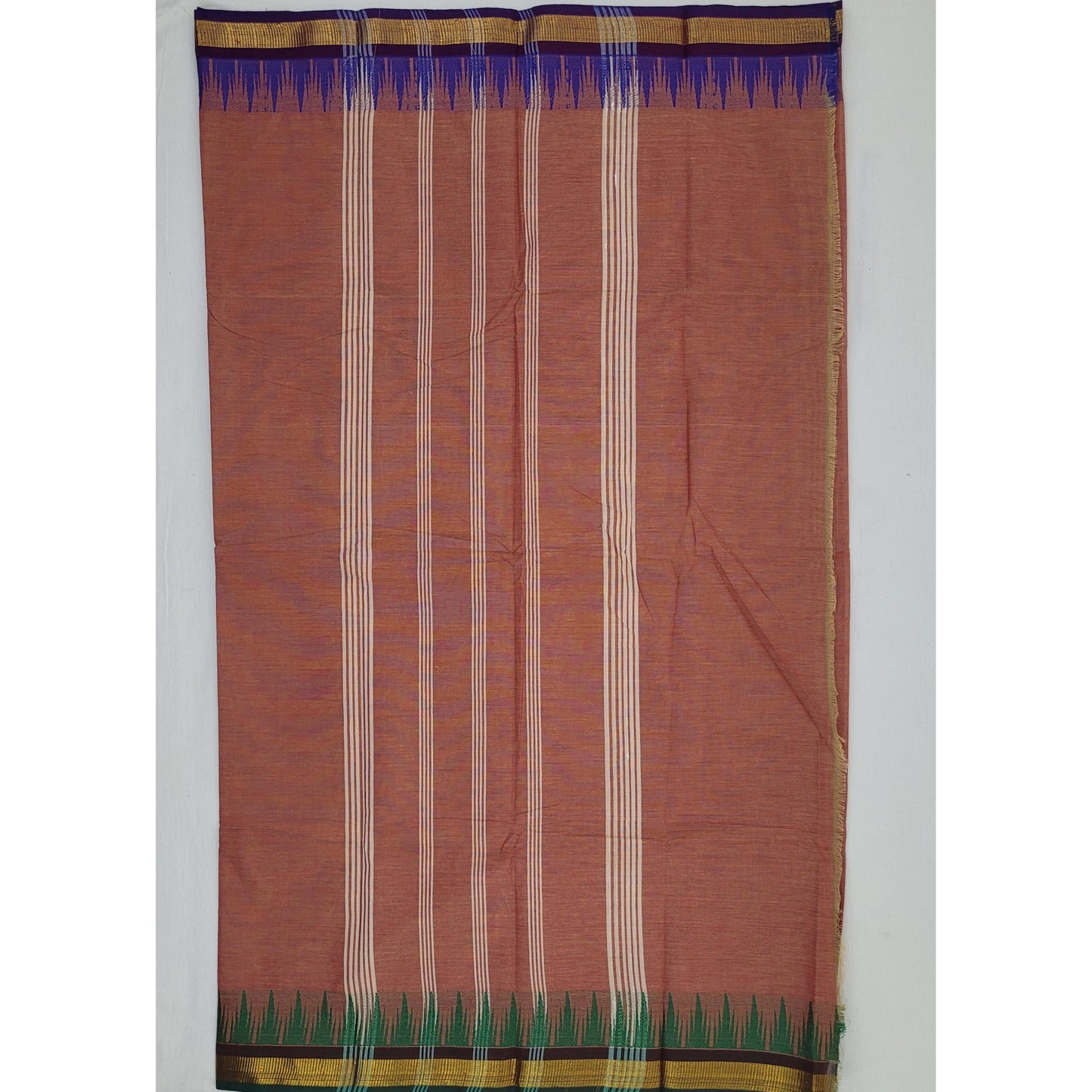 Coral Color Chettinadu Pure Cotton Saree - Vinshika