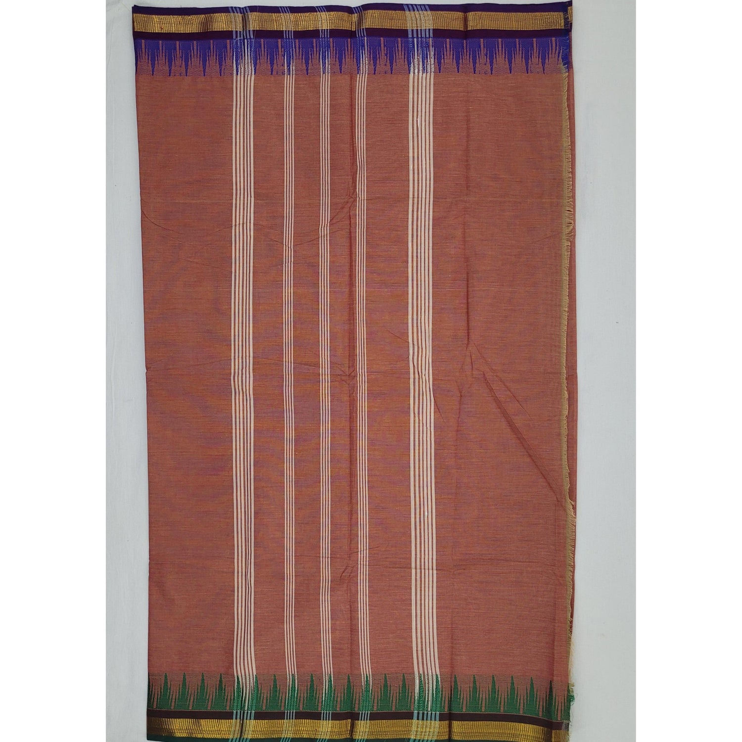 Coral Color Chettinadu Pure Cotton Saree - Vinshika