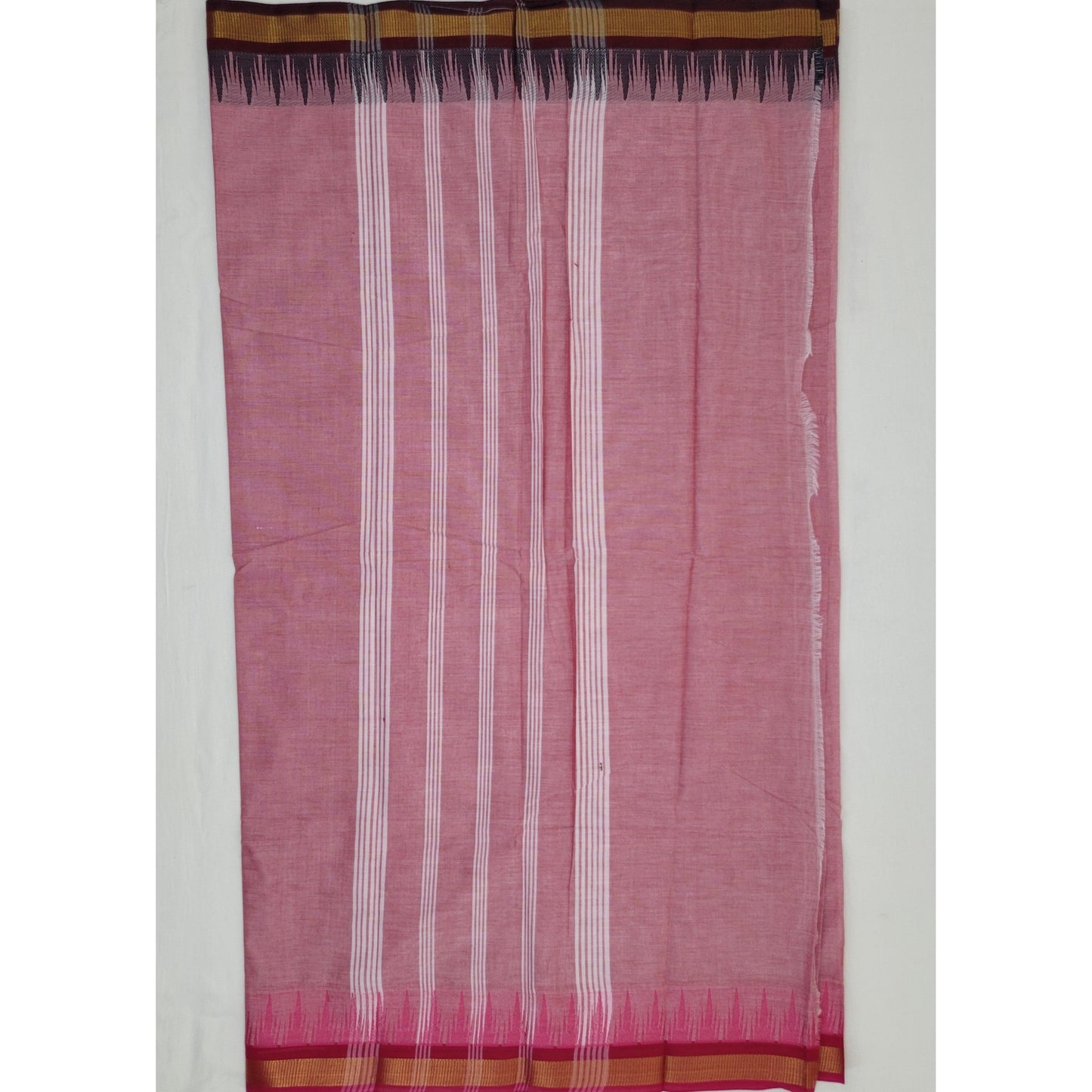 Light Pink Color Chettinadu Pure Cotton Saree - Vinshika