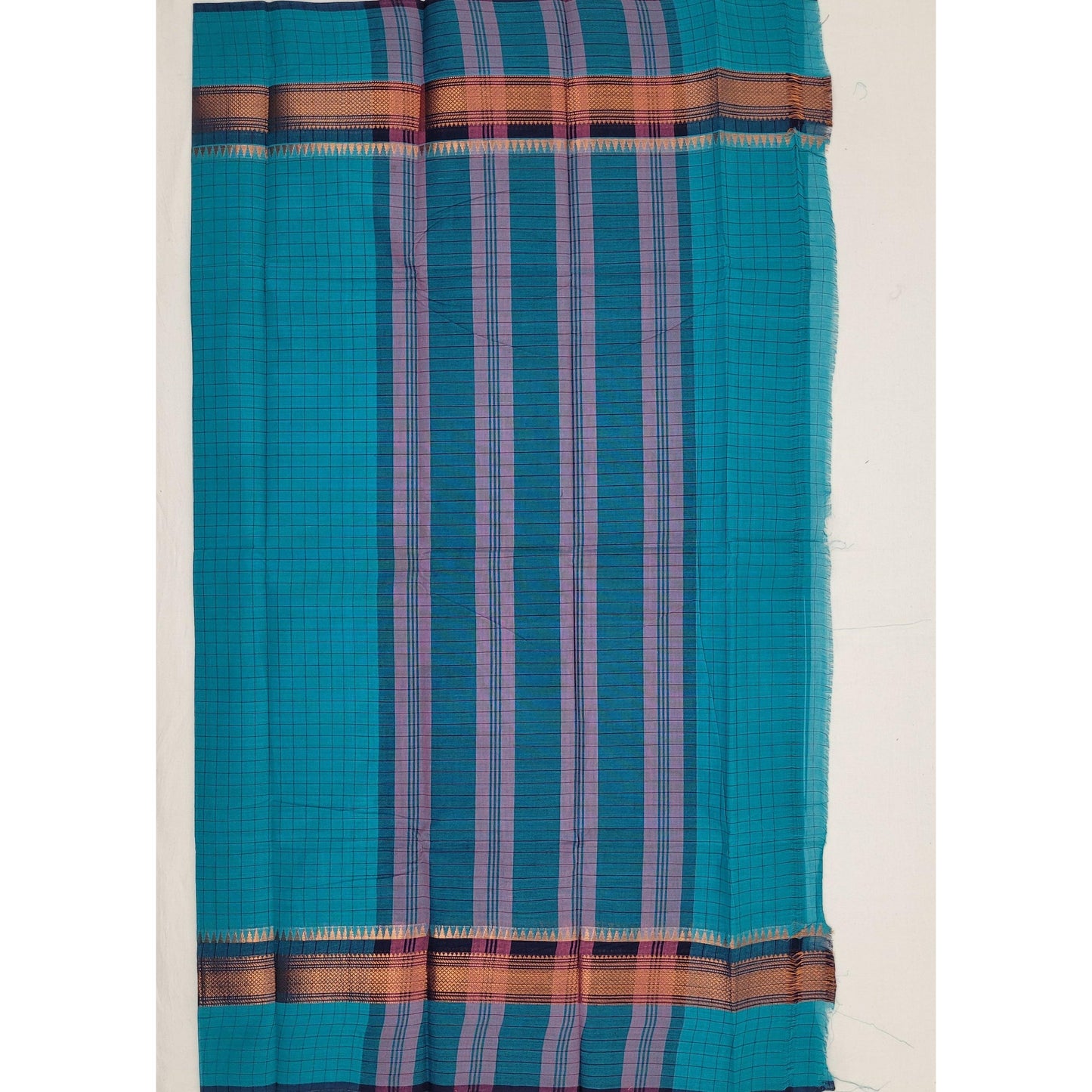 Blue Color Chettinadu Pure Cotton Saree - Vinshika