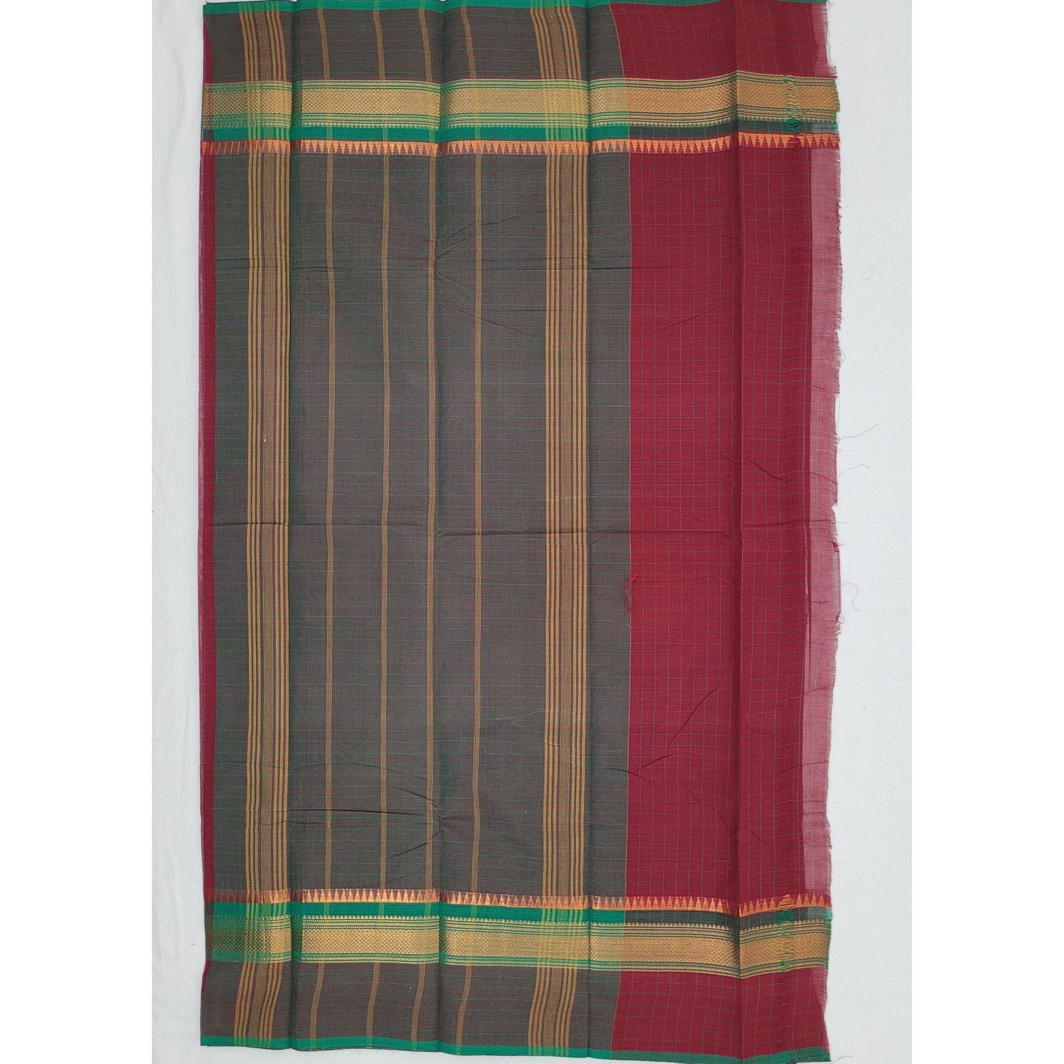 Maroon Color Chettinadu Pure Cotton Saree - Vinshika