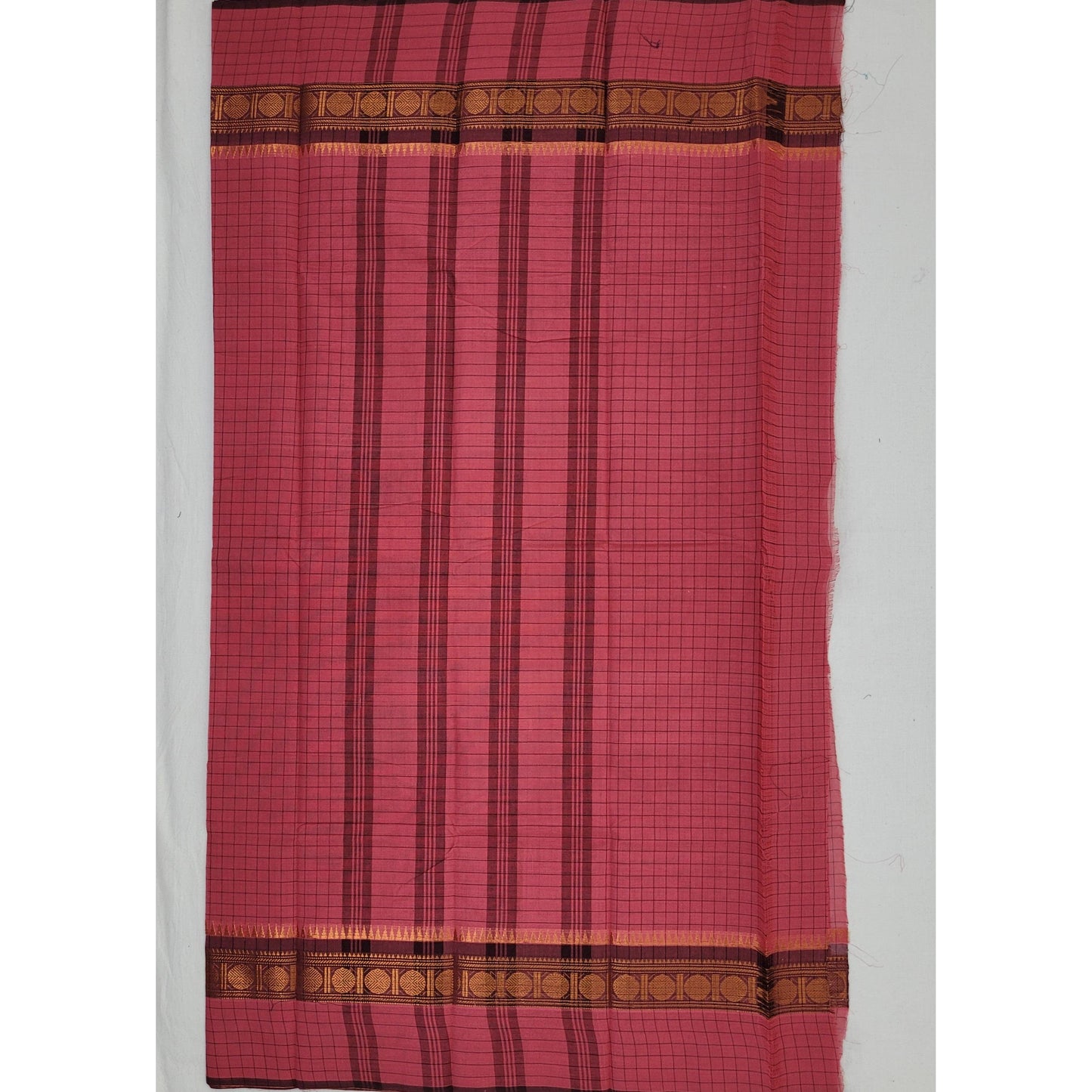 Peach Color Chettinadu Pure Cotton Saree - Vinshika
