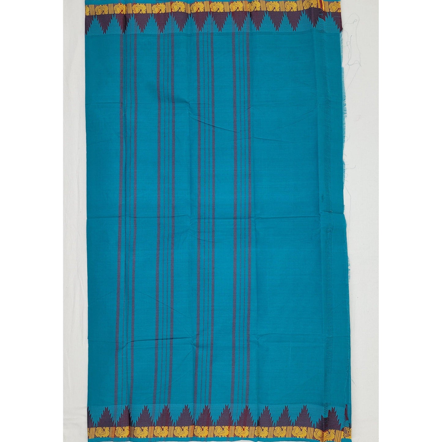 Blue Color Chettinadu Pure Cotton Saree - Vinshika