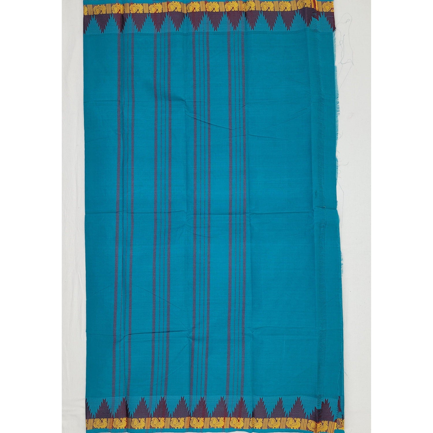 Blue Color Chettinadu Pure Cotton Saree - Vinshika