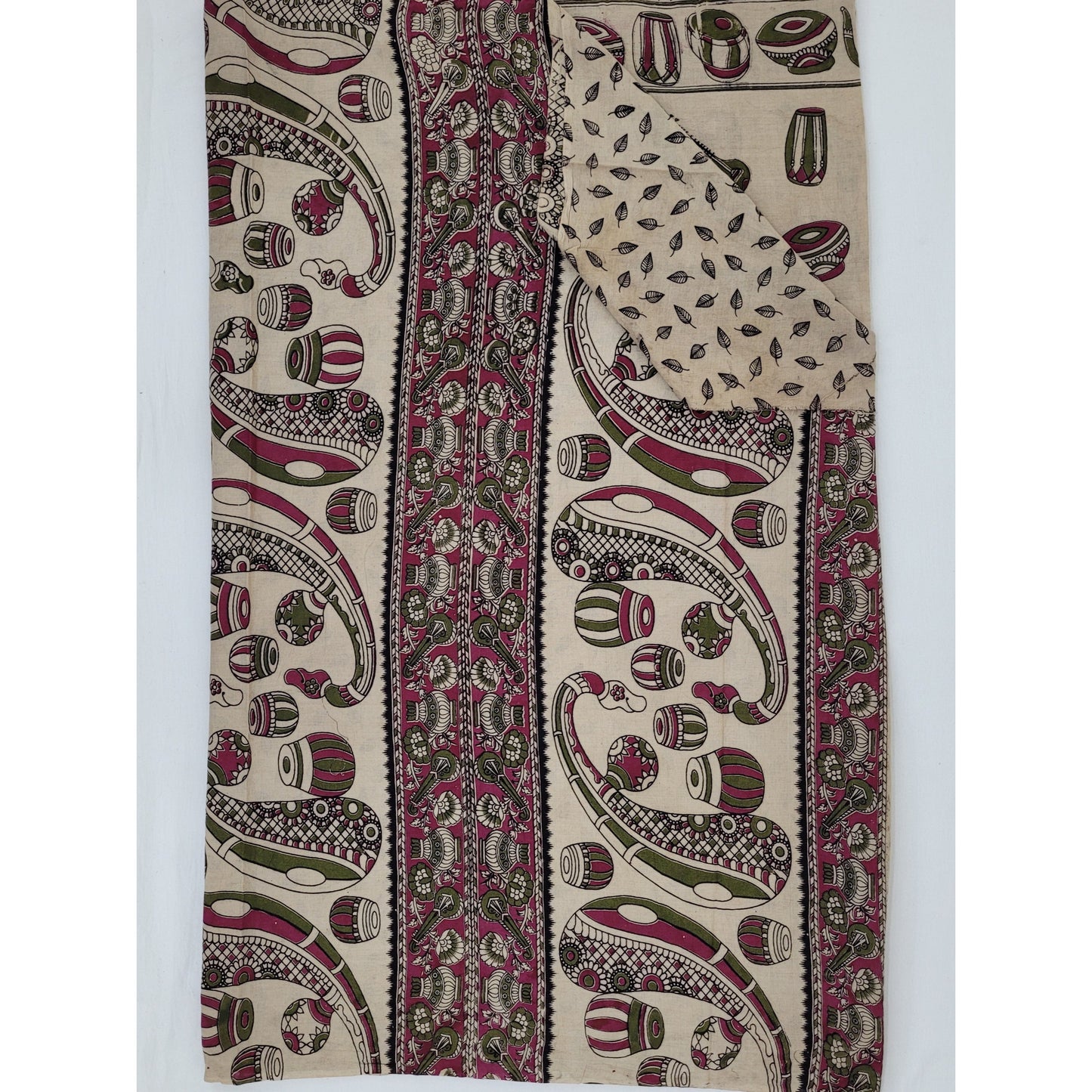Handprinted Kalamkari Cotton saree - Vinshika