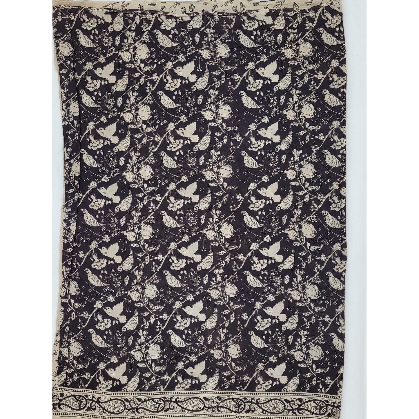 Handprinted Kalamkari Cotton saree - Vinshika