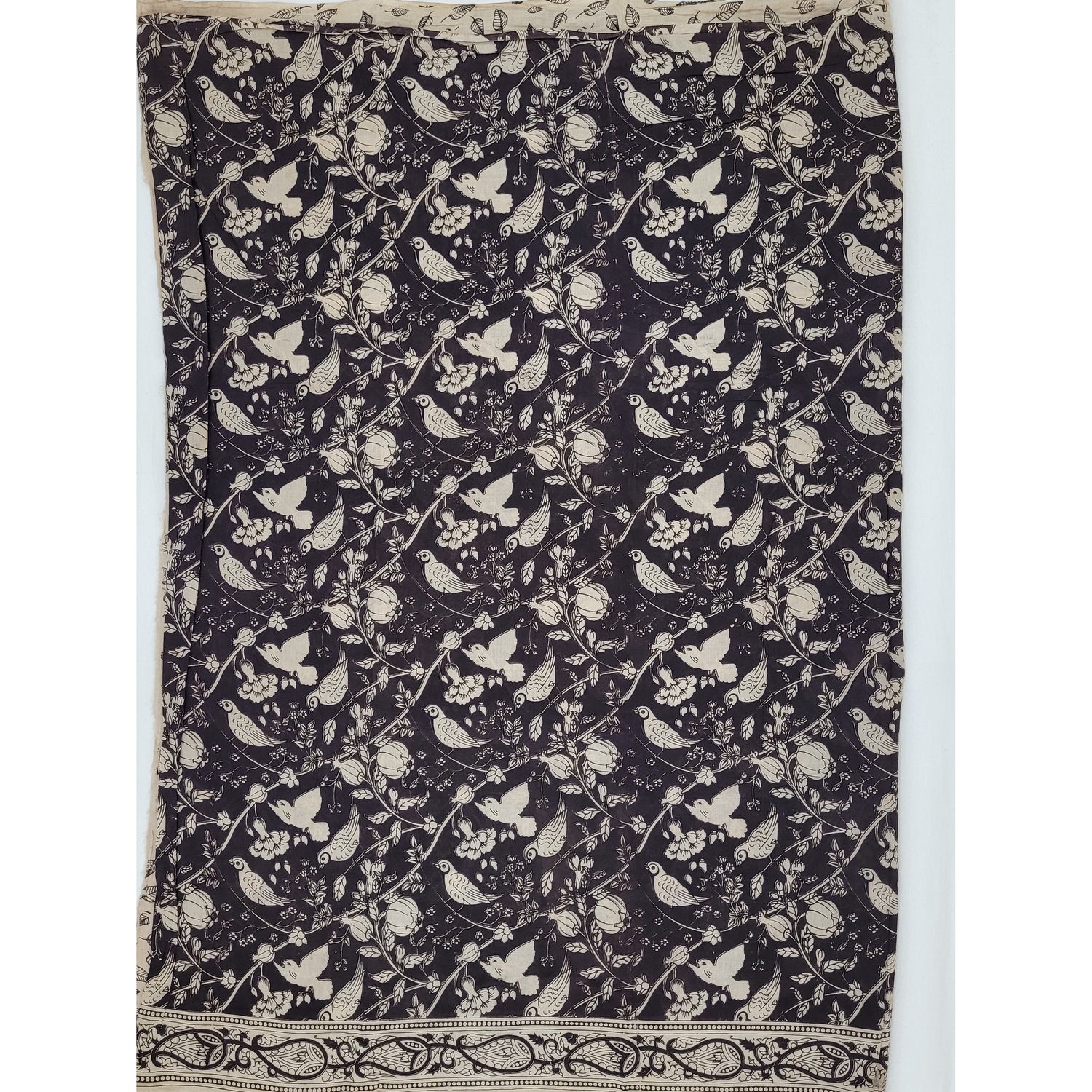 Handprinted Kalamkari Cotton saree - Vinshika