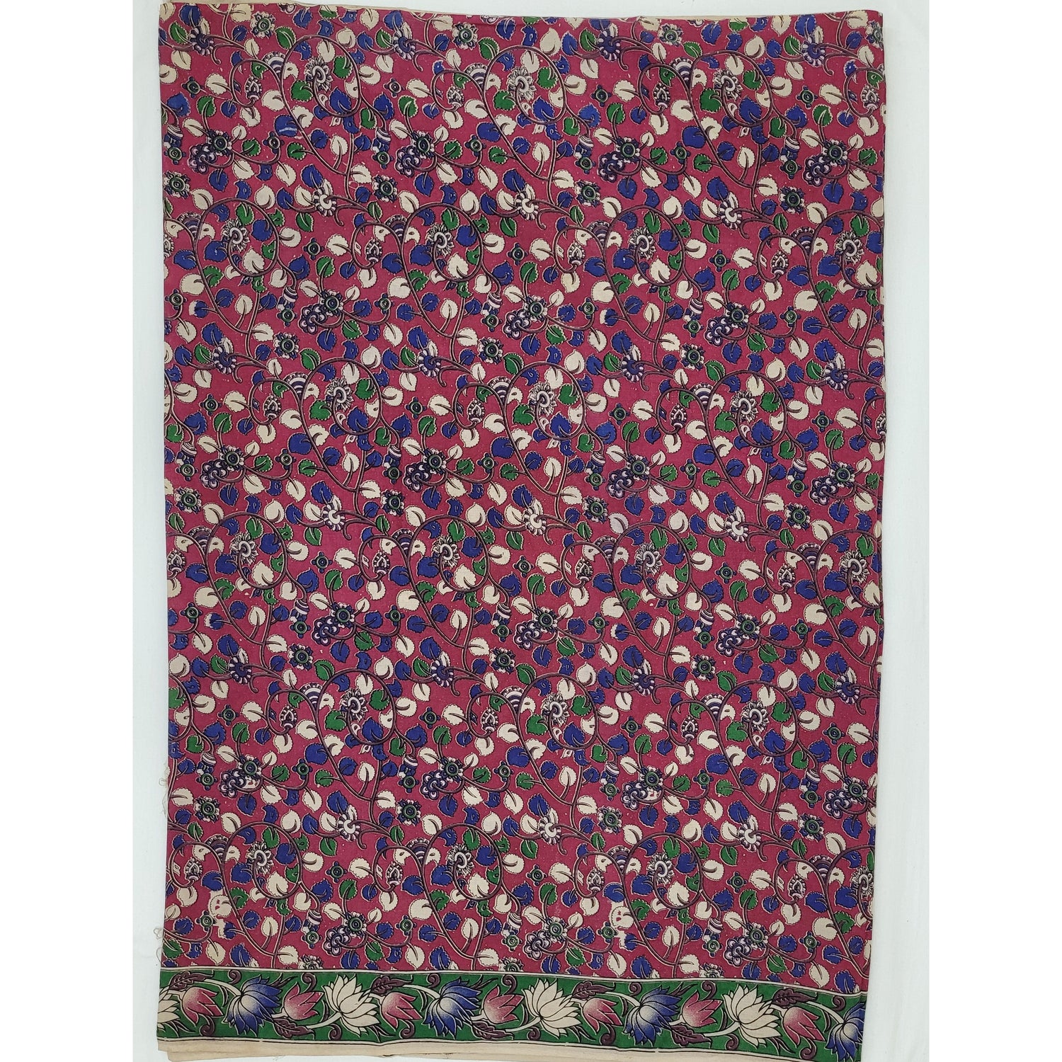 Handprinted Kalamkari Cotton saree - Vinshika