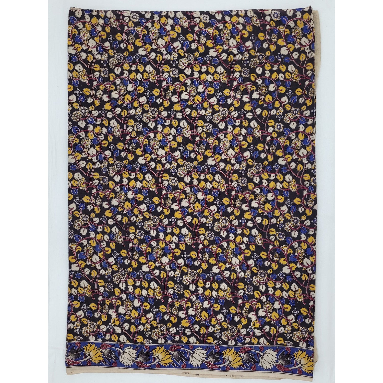 Handprinted Kalamkari Cotton saree - Vinshika