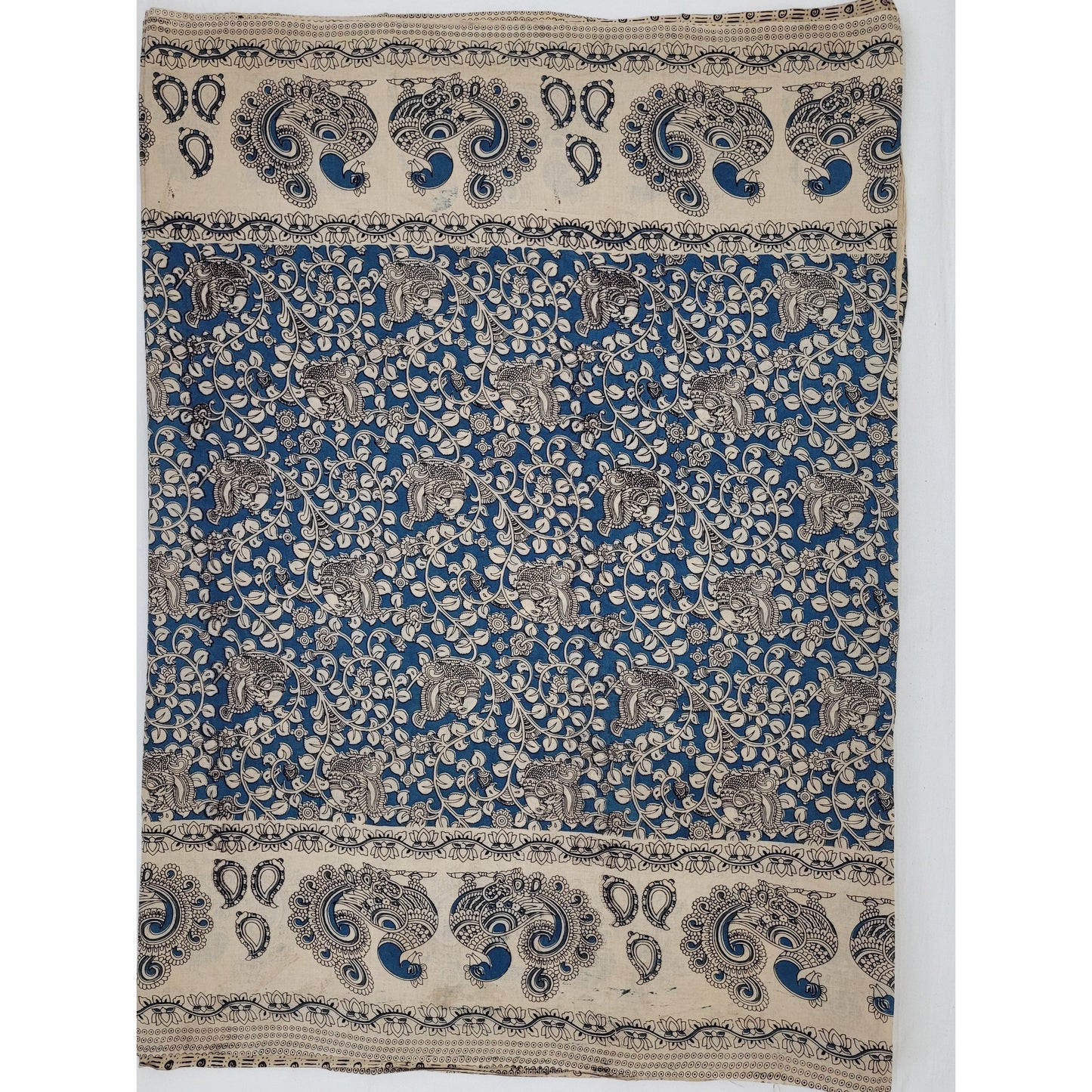 Handprinted Kalamkari Cotton saree - Vinshika