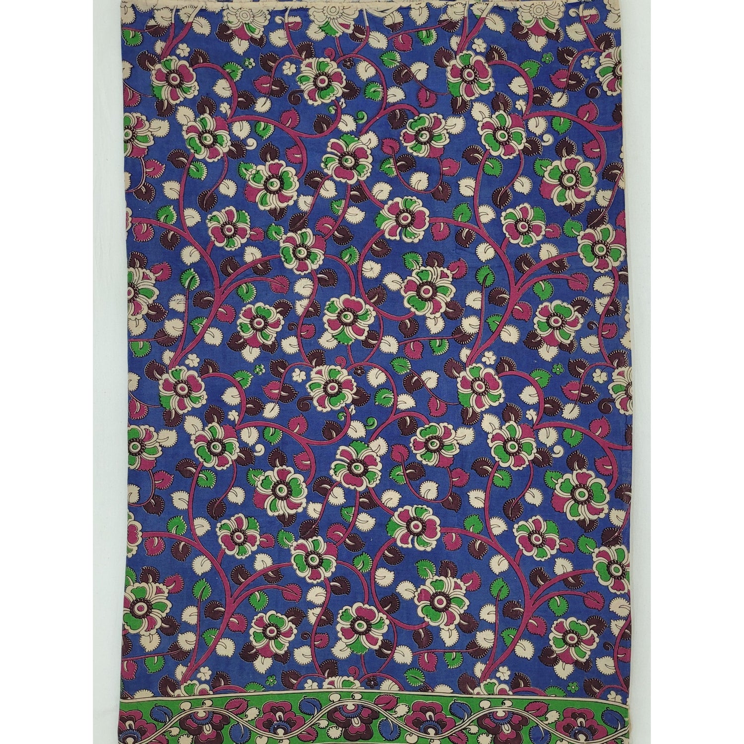 Handprinted Kalamkari Cotton saree - Vinshika