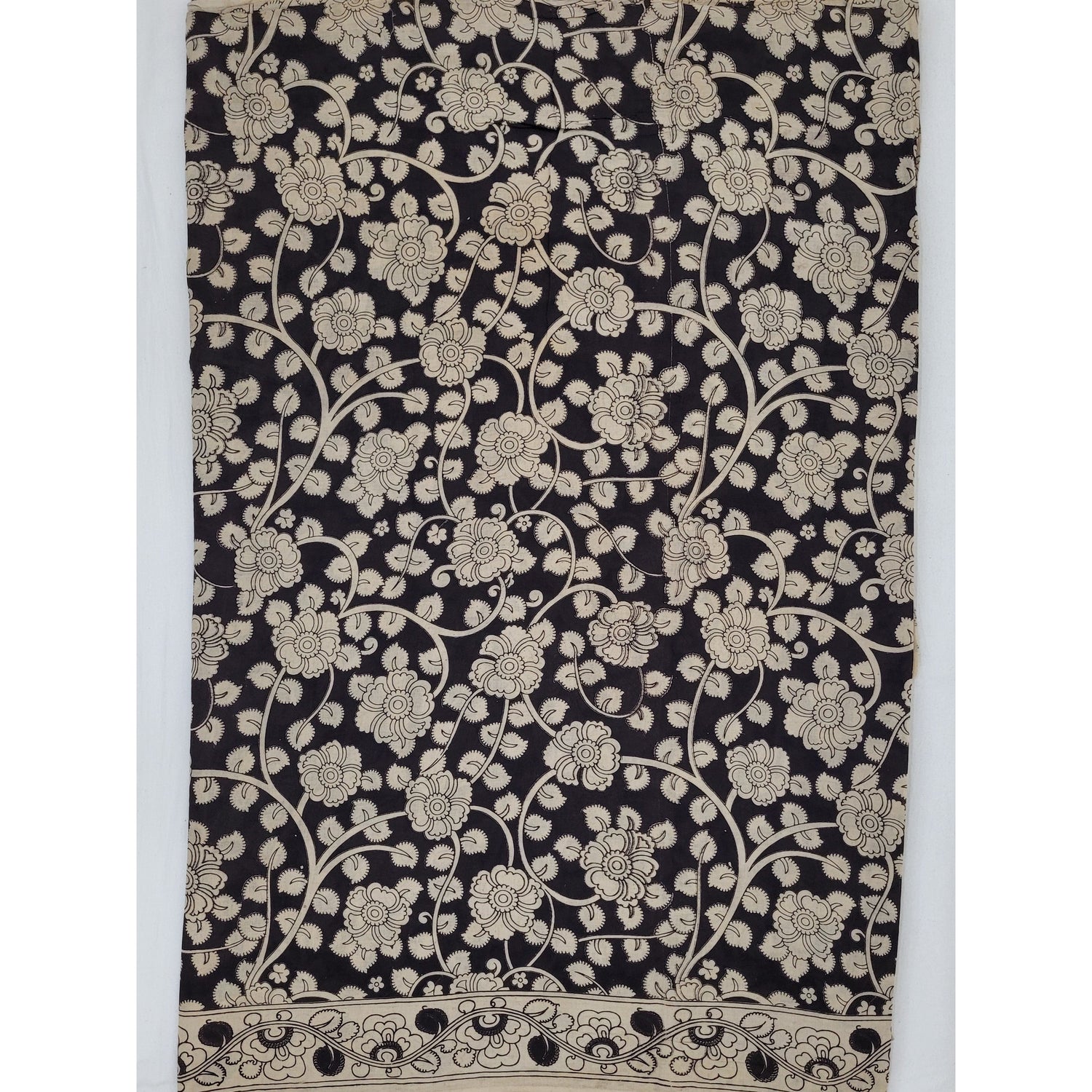 Handprinted Kalamkari Cotton saree - Vinshika