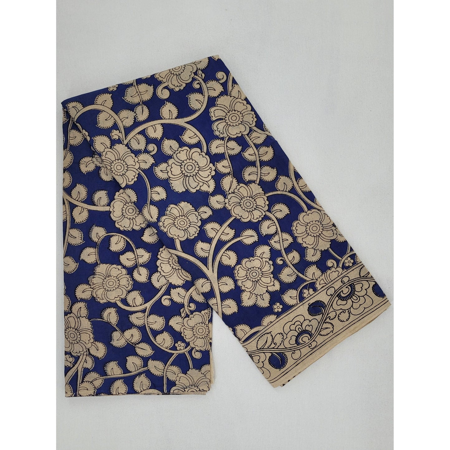 Handprinted Kalamkari Cotton saree - Vinshika