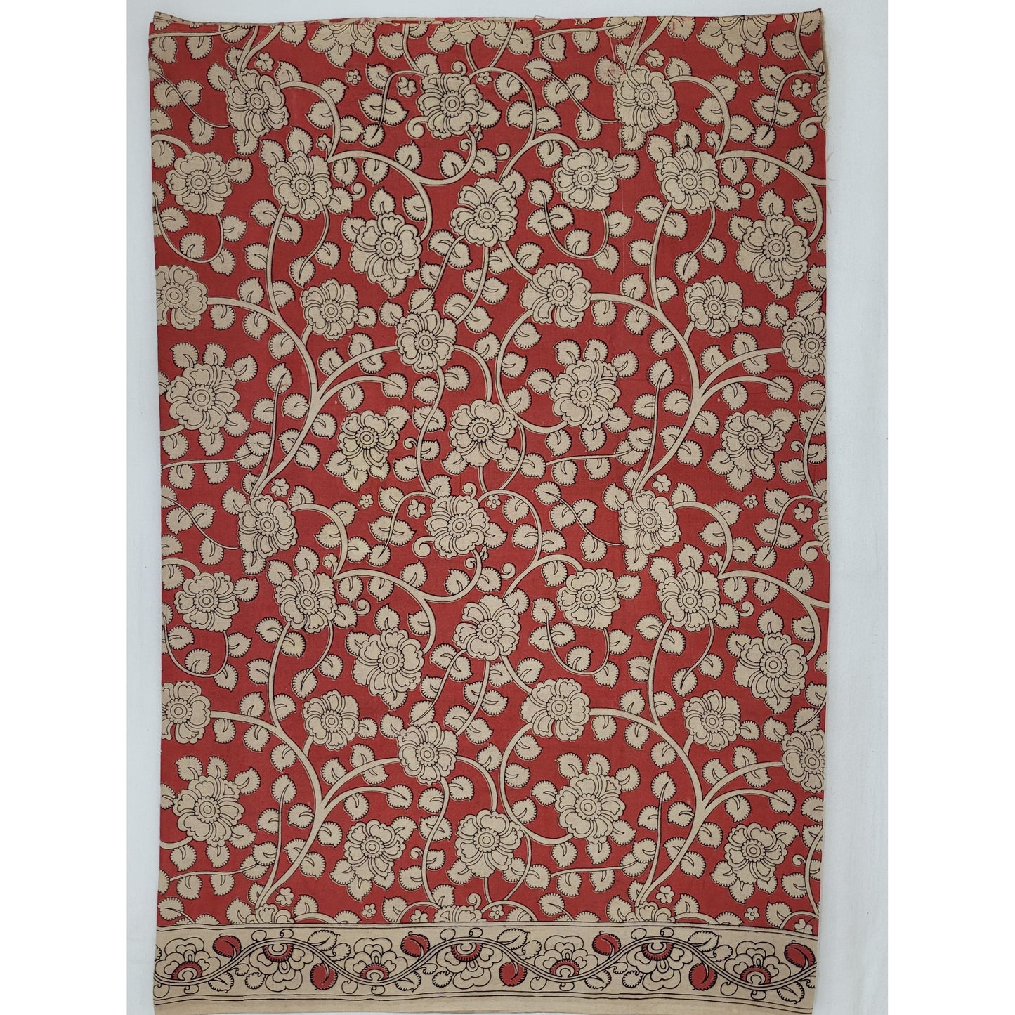 Handprinted Kalamkari Cotton saree - Vinshika
