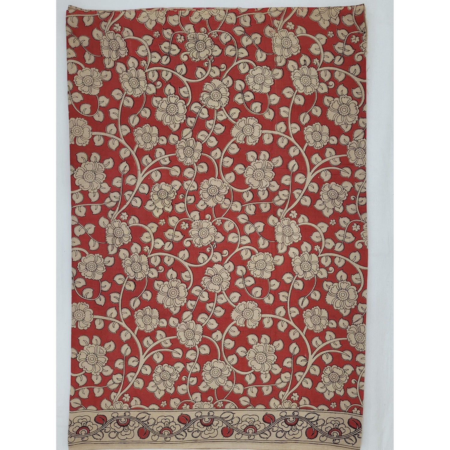 Handprinted Kalamkari Cotton saree - Vinshika