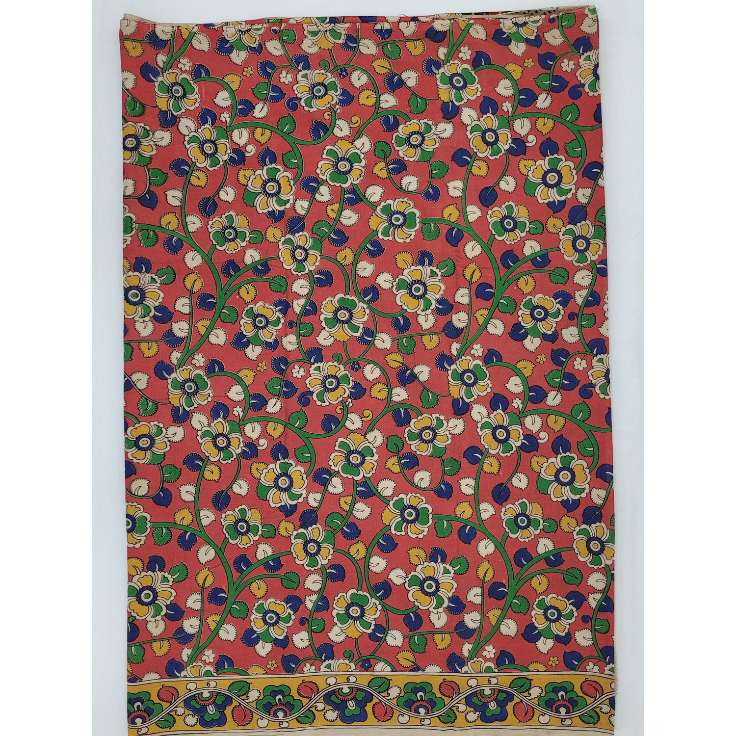 Handprinted Kalamkari Cotton saree - Vinshika