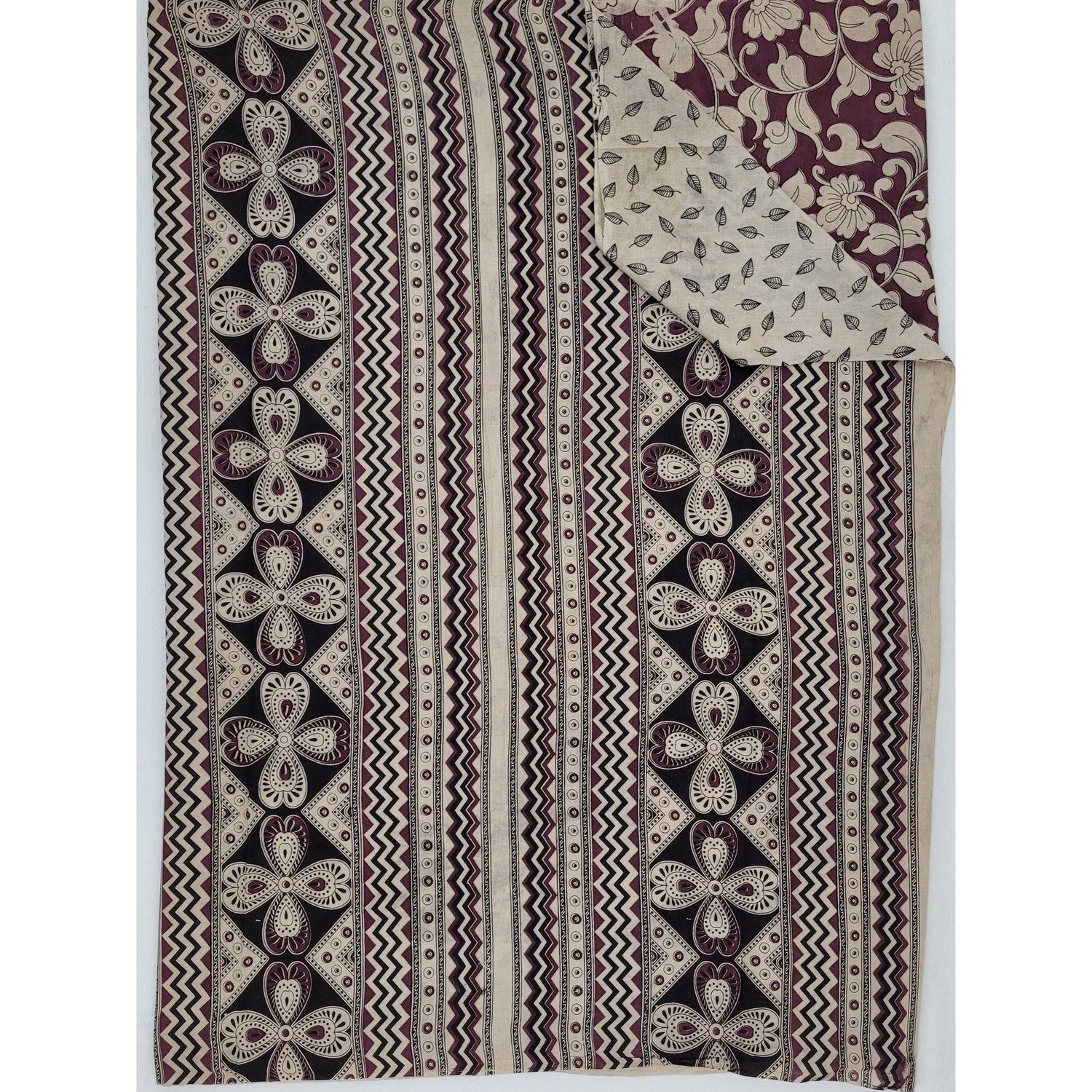 Handprinted Kalamkari Cotton saree - Vinshika