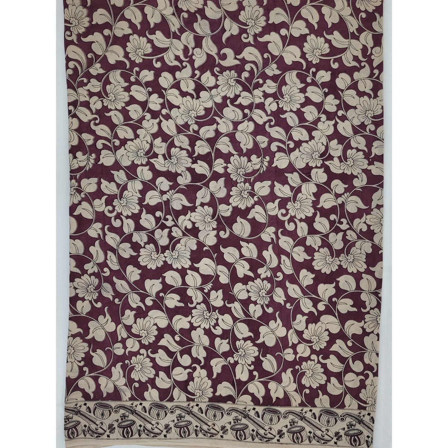 Handprinted Kalamkari Cotton saree - Vinshika