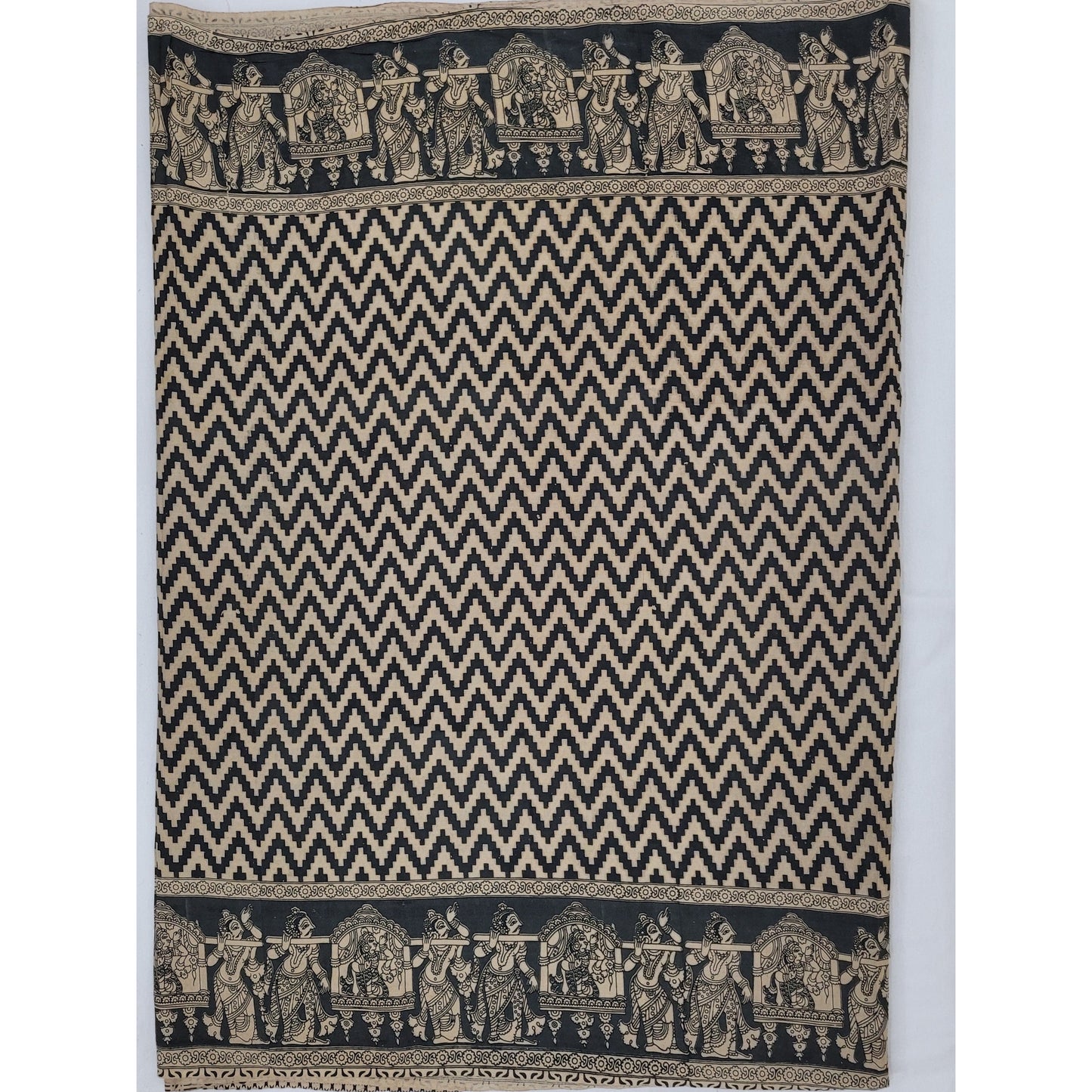 Handprinted Kalamkari Cotton saree - Vinshika