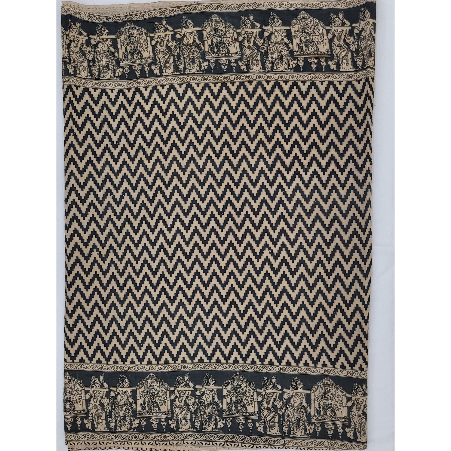 Handprinted Kalamkari Cotton saree - Vinshika