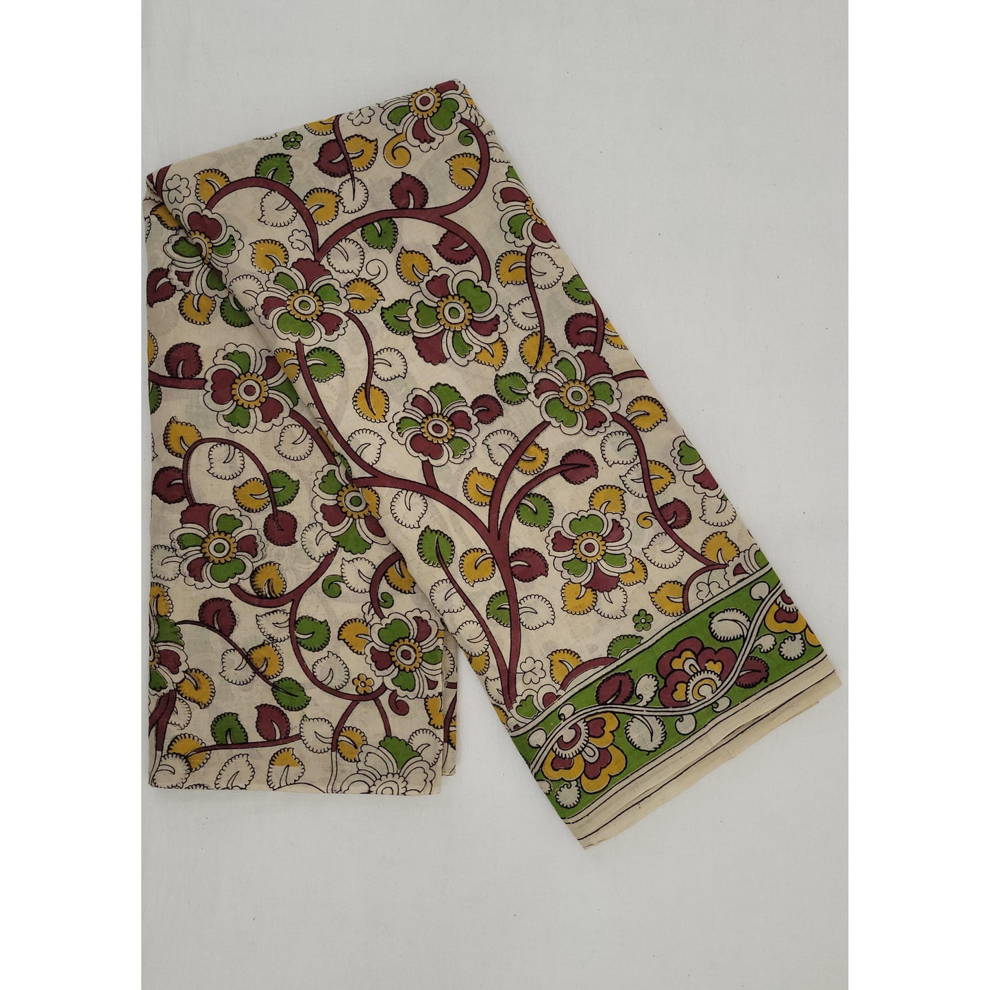Handprinted Kalamkari Cotton Saree