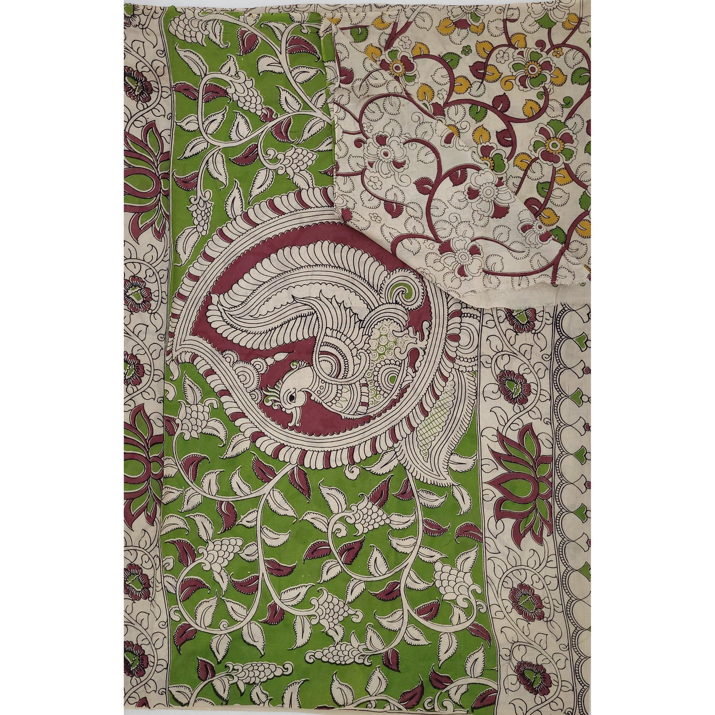 Handprinted Kalamkari Cotton Saree