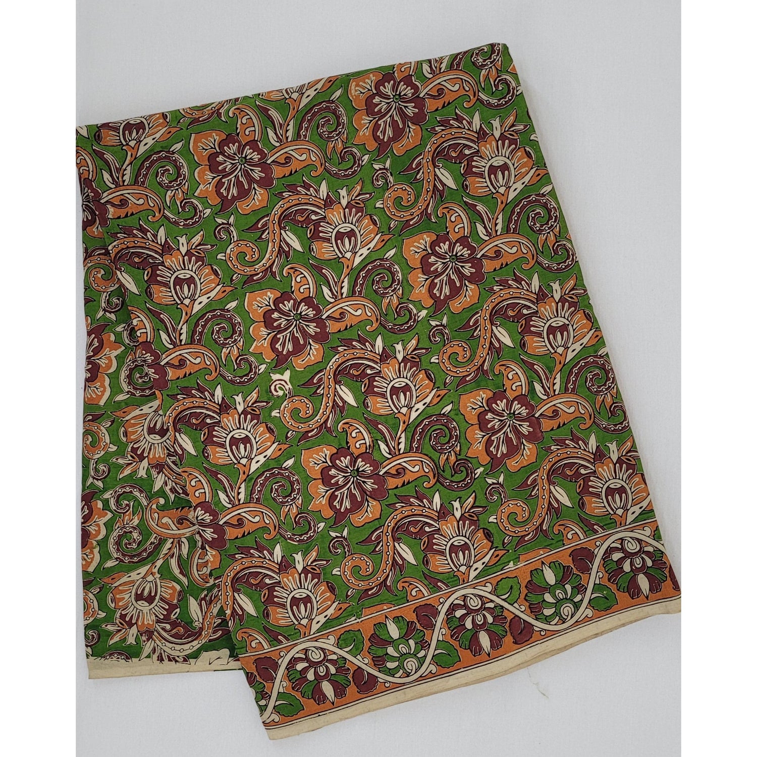 Handprinted Kalamkari Silk saree - Vinshika