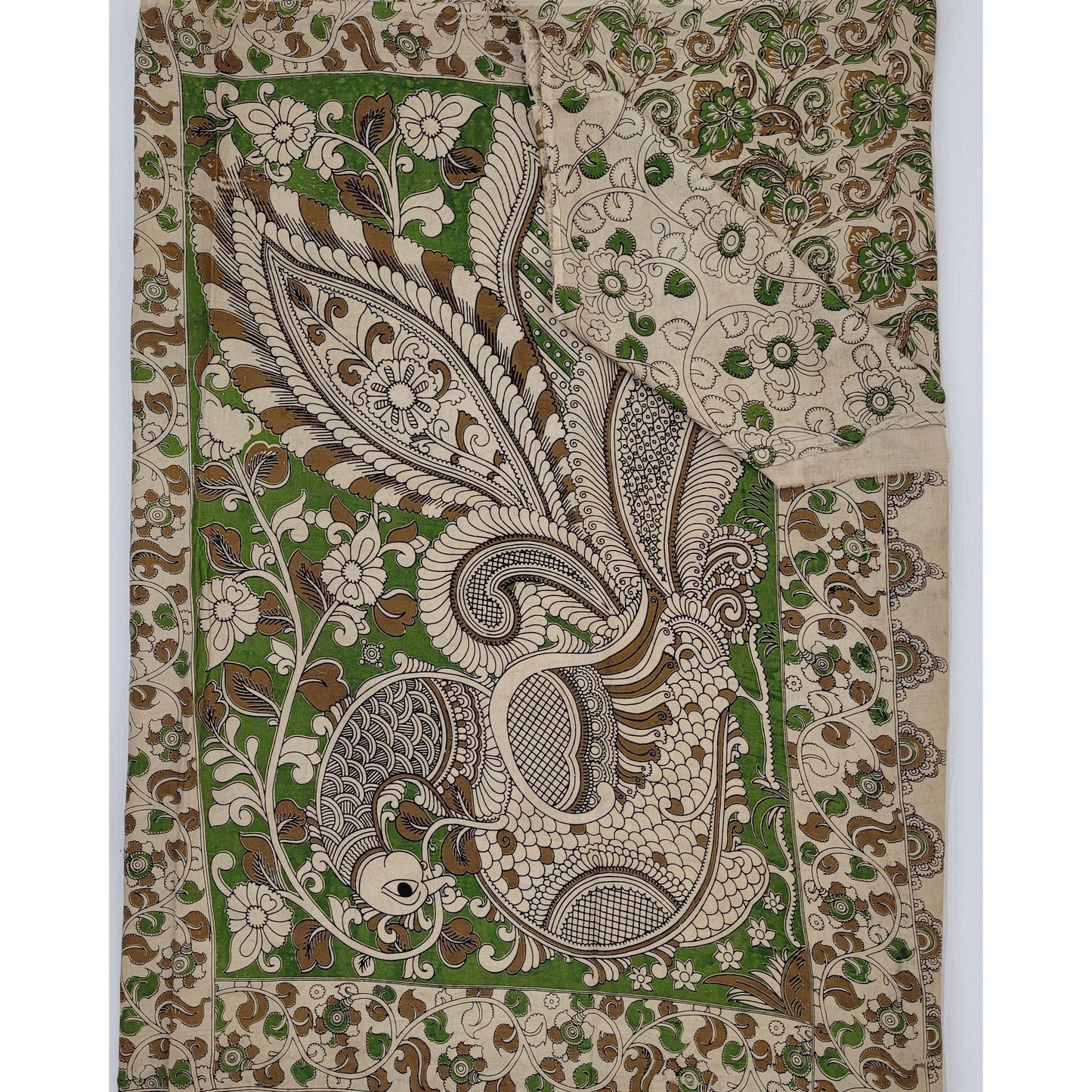 Handprinted Kalamkari Silk saree - Vinshika