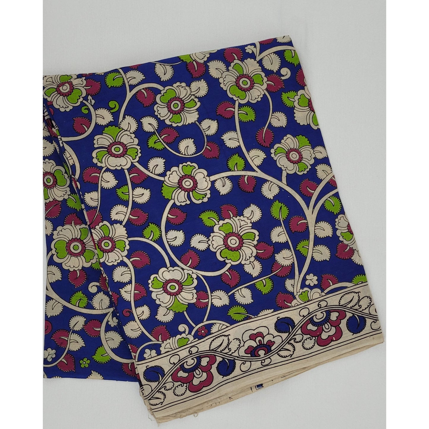 Handprinted Kalamkari Silk saree - Vinshika