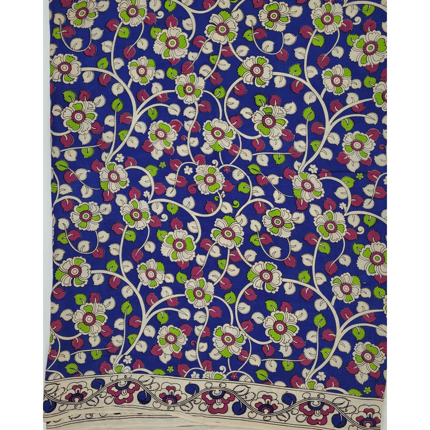Handprinted Kalamkari Silk saree - Vinshika
