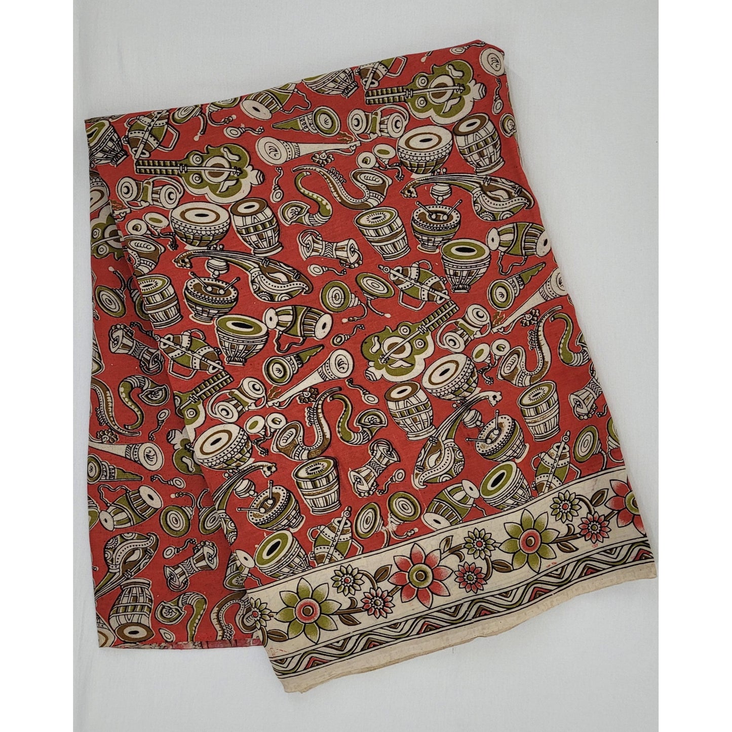 Handprinted Kalamkari Silk saree - Vinshika