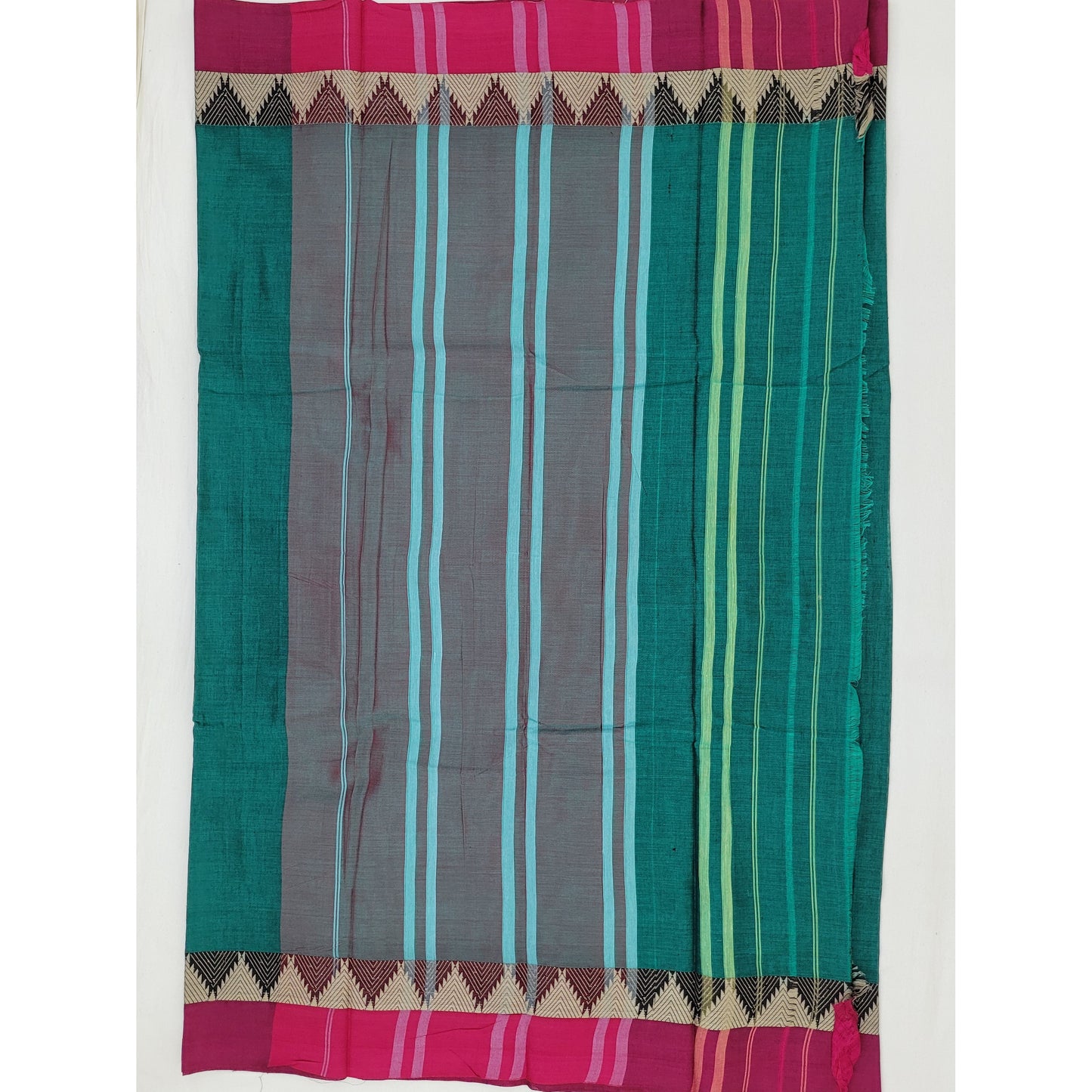 Narayanpet pure cotton thread border saree - Vinshika