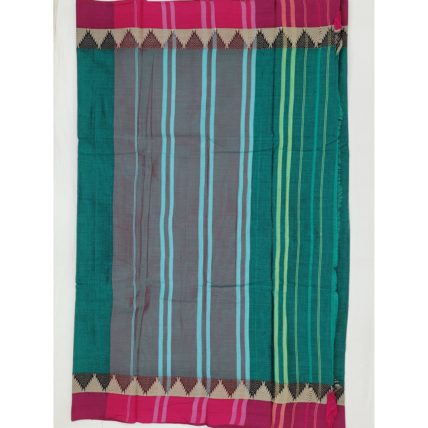 Narayanpet pure cotton thread border saree - Vinshika