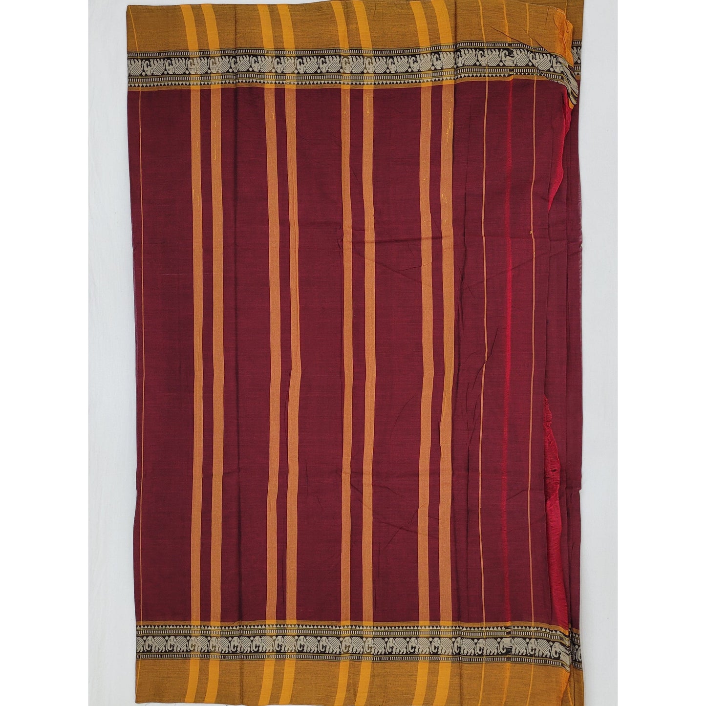 Narayanpet pure cotton thread border saree - Vinshika