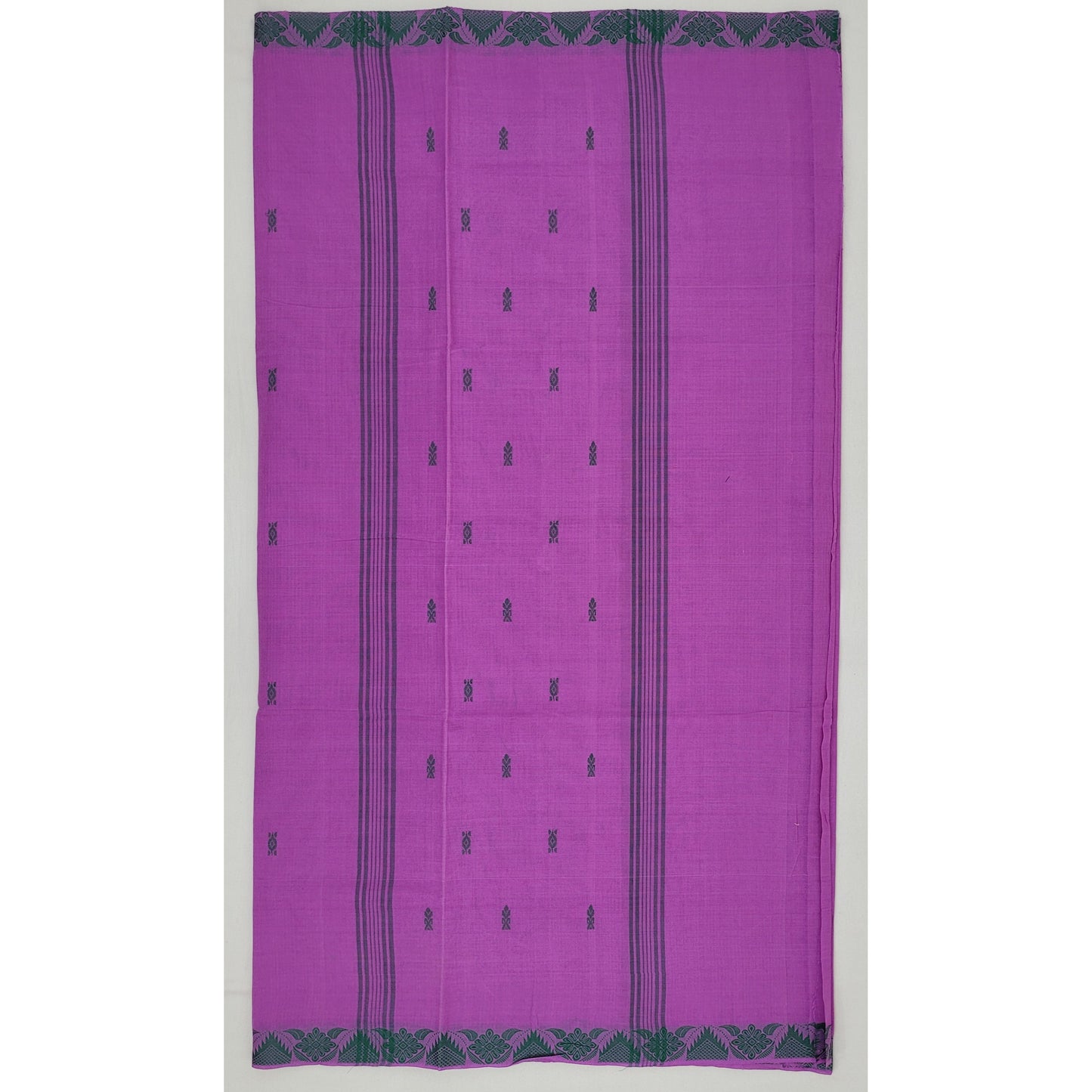 Purple Color Venkatagiri Handloom Cotton Saree - Vinshika