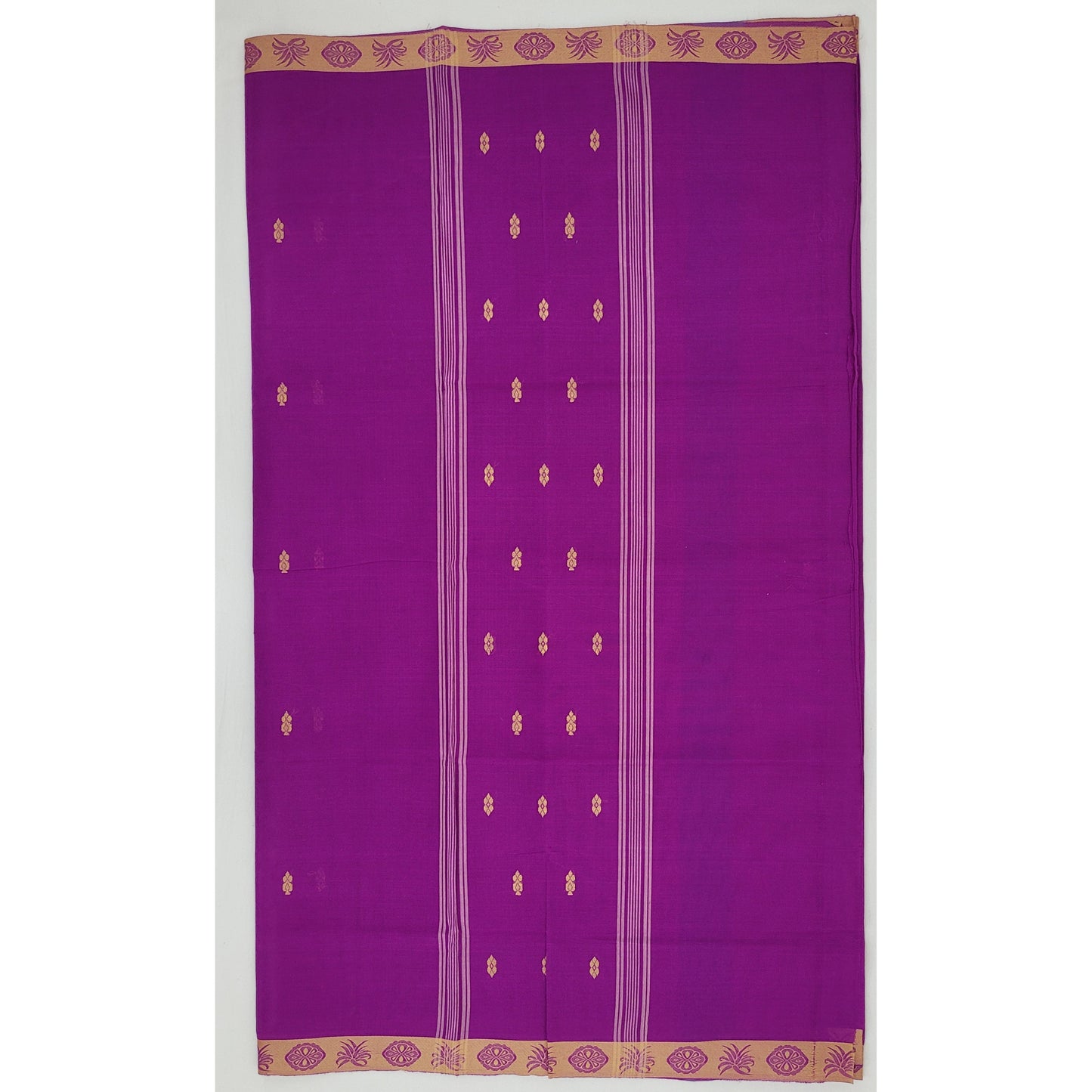 Purple Color Venkatagiri Handloom Cotton Saree - Vinshika