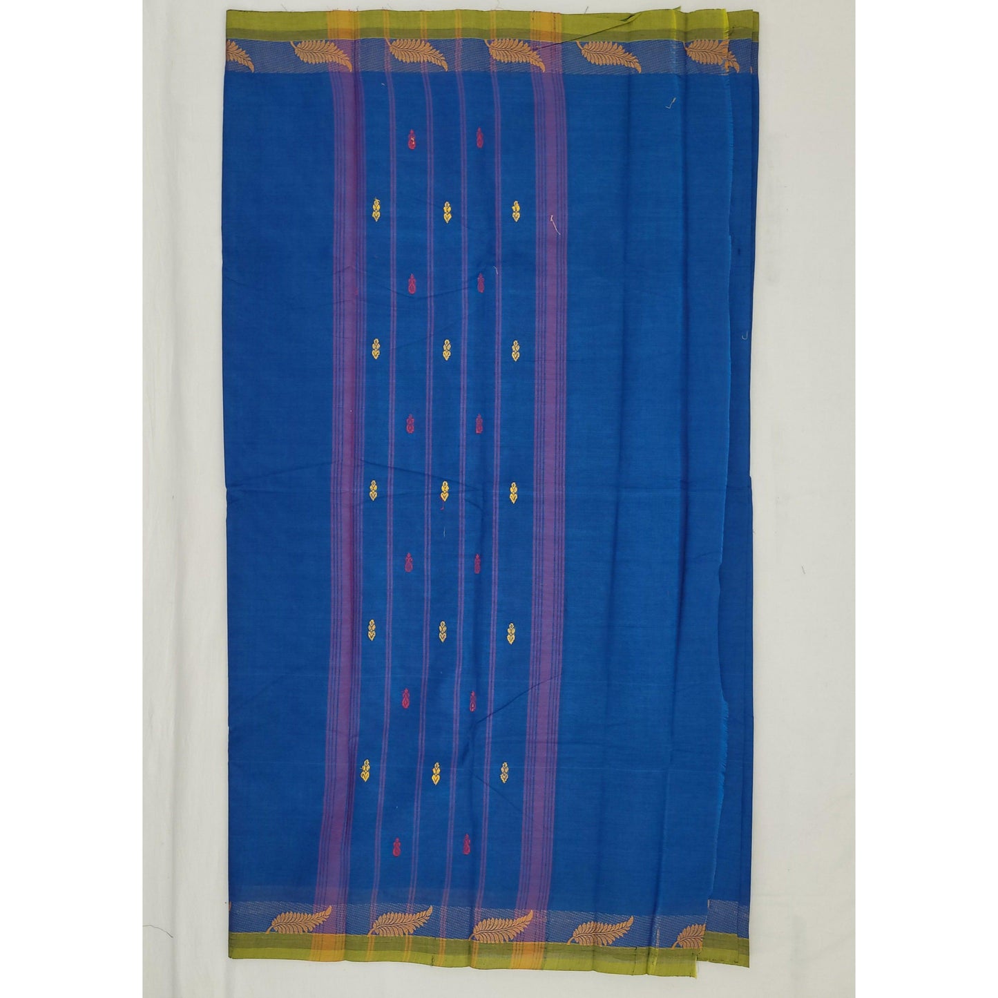 Blue Color Venkatagiri Handloom Cotton Saree - Vinshika