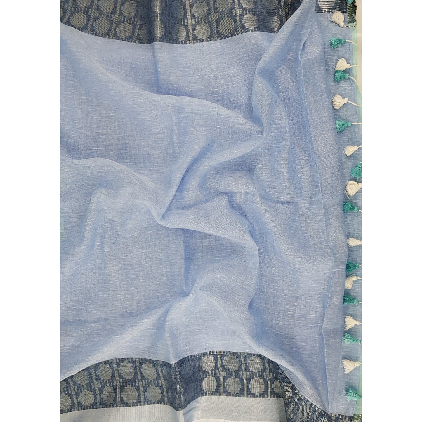Premium handwoven Linen Jamdani saree - Vinshika