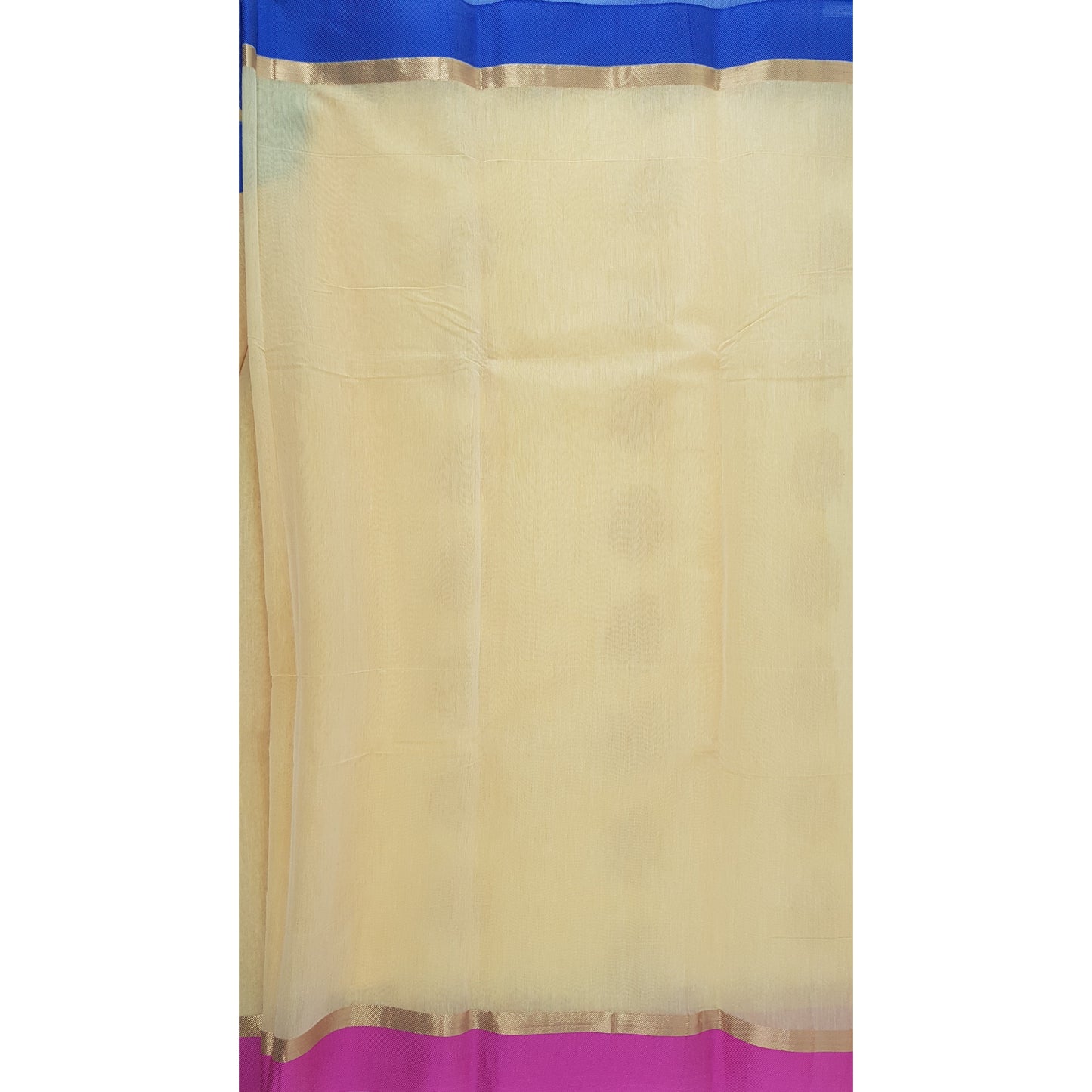 Light yellow and Pink SICO Saree with blouse - Vinshika