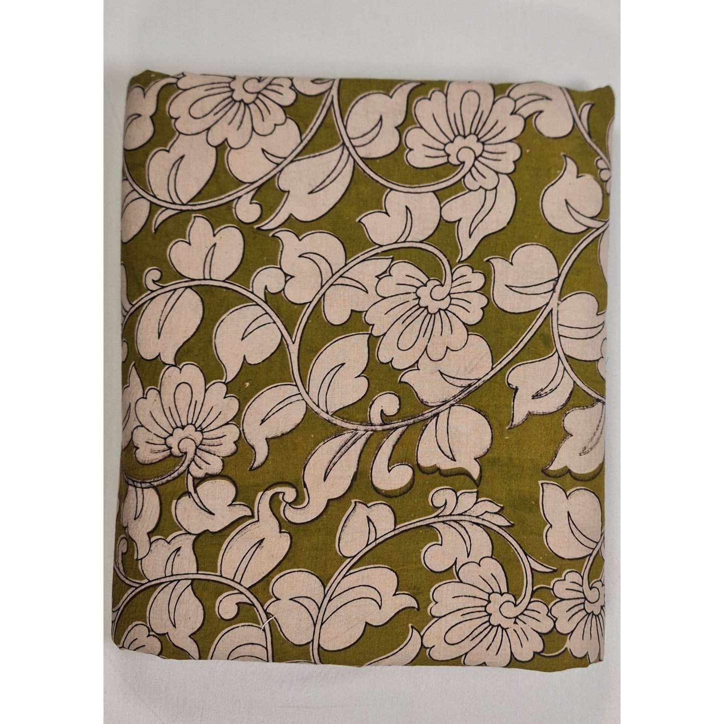 Hand block printed kalamkari cotton fabric - Vinshika