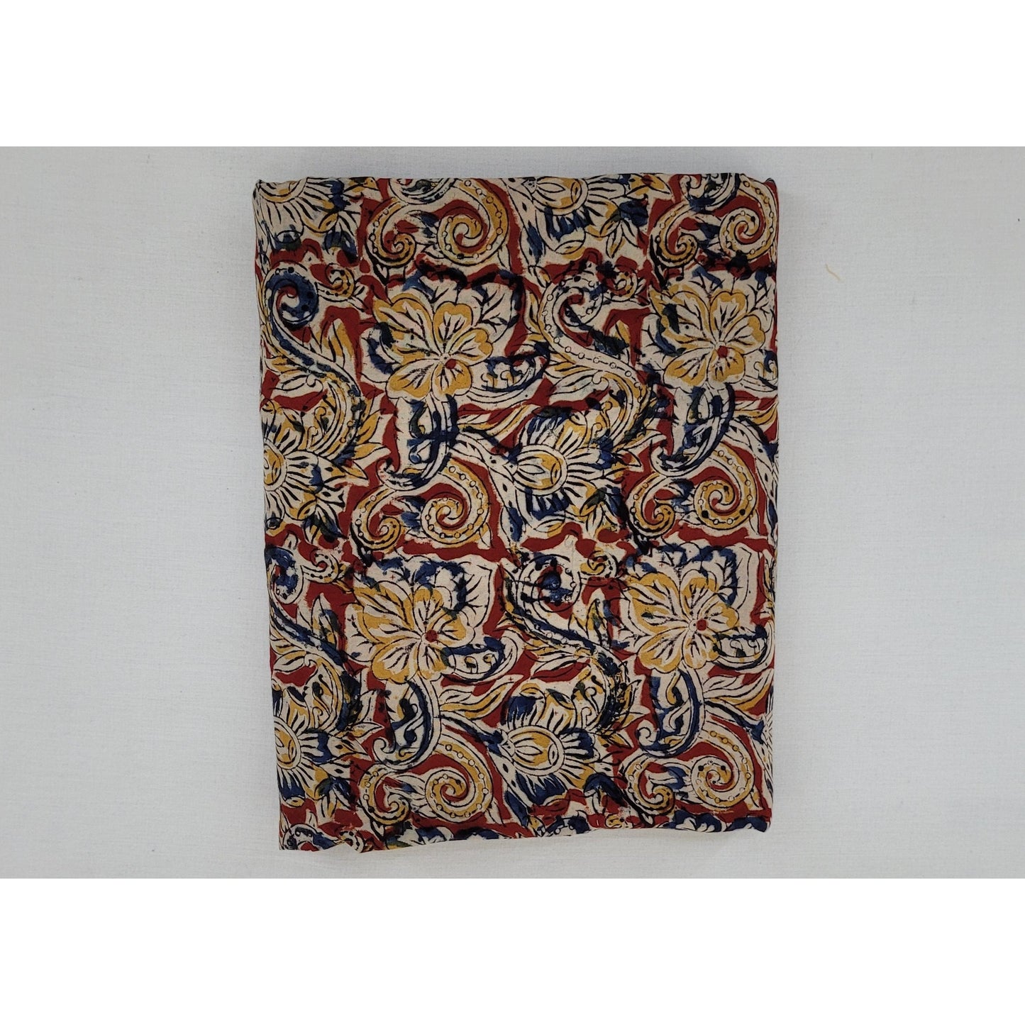 Hand block printed kalamkari silk fabric - Vinshika
