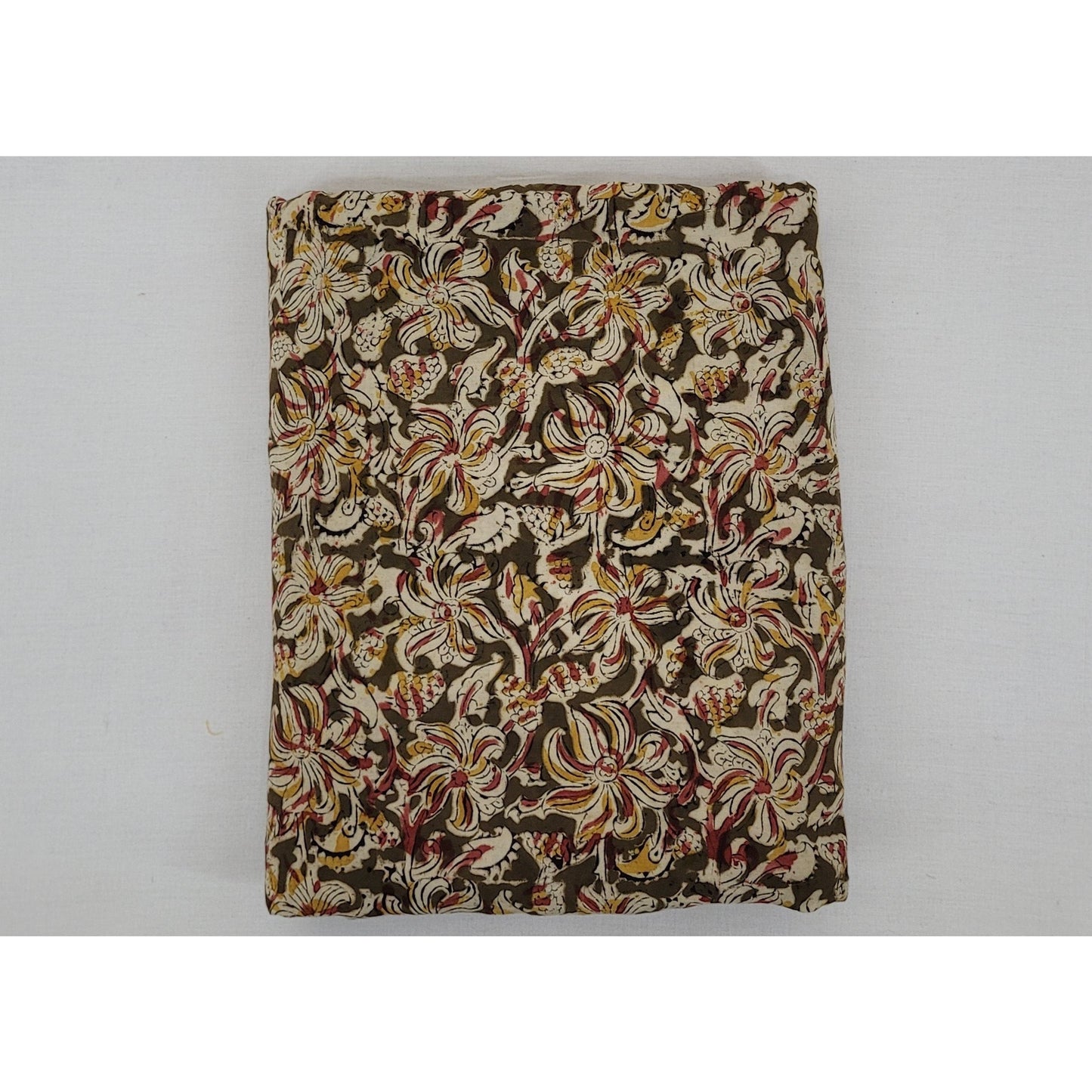 Hand block printed kalamkari silk fabric - Vinshika