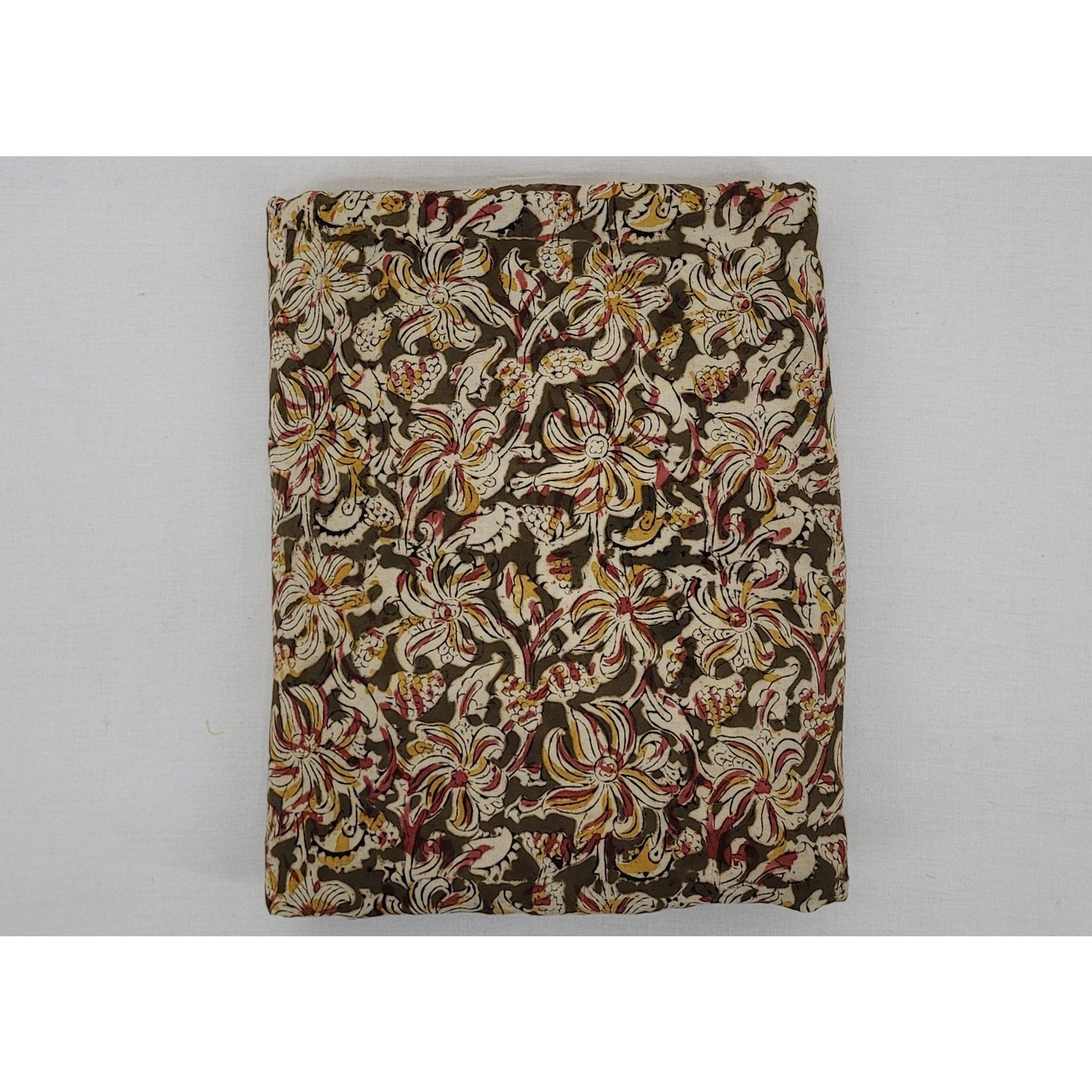 Hand block printed kalamkari silk fabric - Vinshika