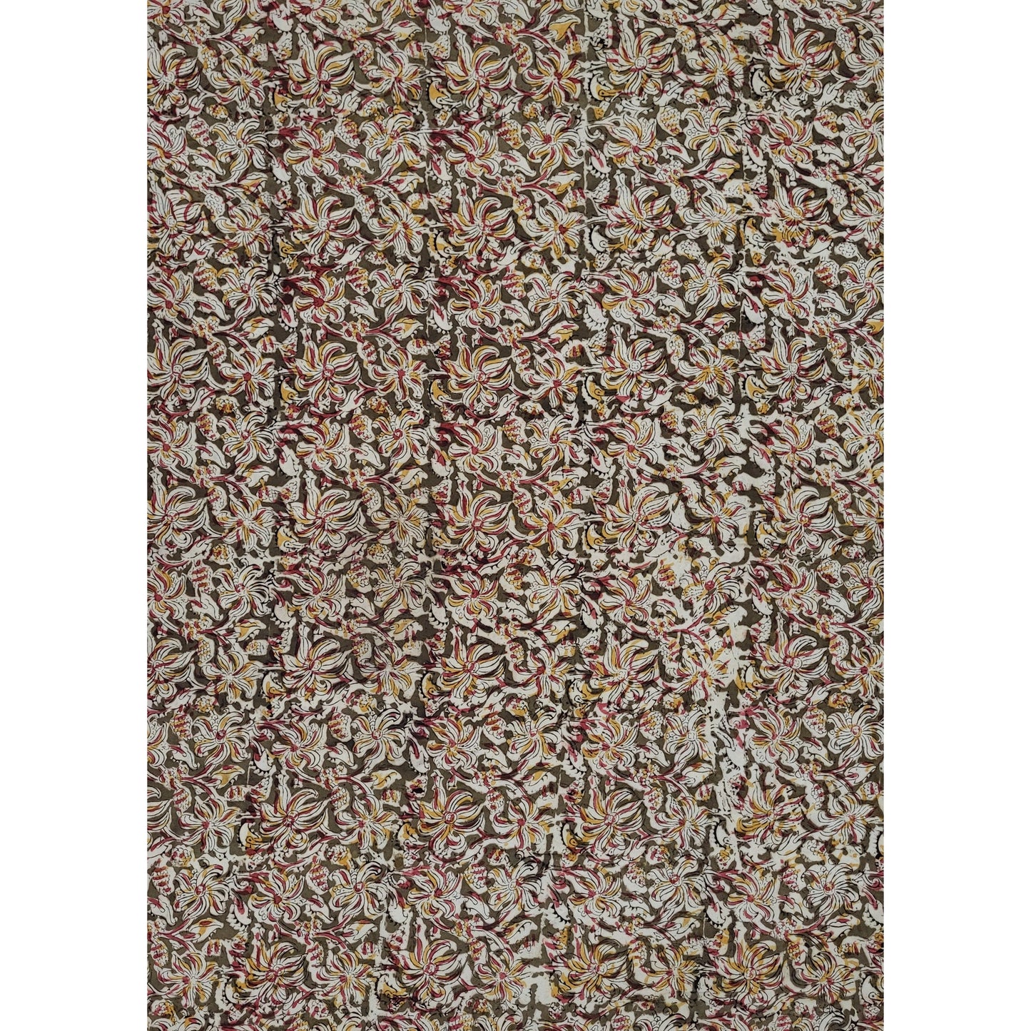 Hand block printed kalamkari silk fabric - Vinshika