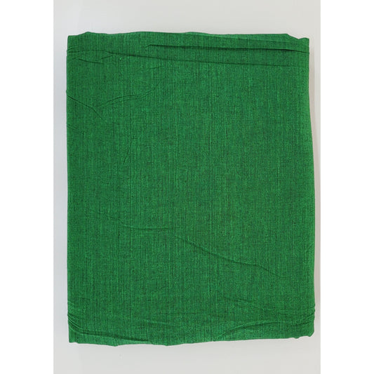 Green Color Mangalagiri Cotton Fabric - Vinshika