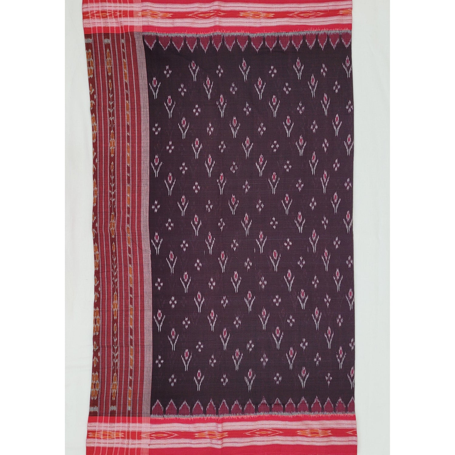 Handloom sambalpuri ikat mercerized cotton saree - Vinshika