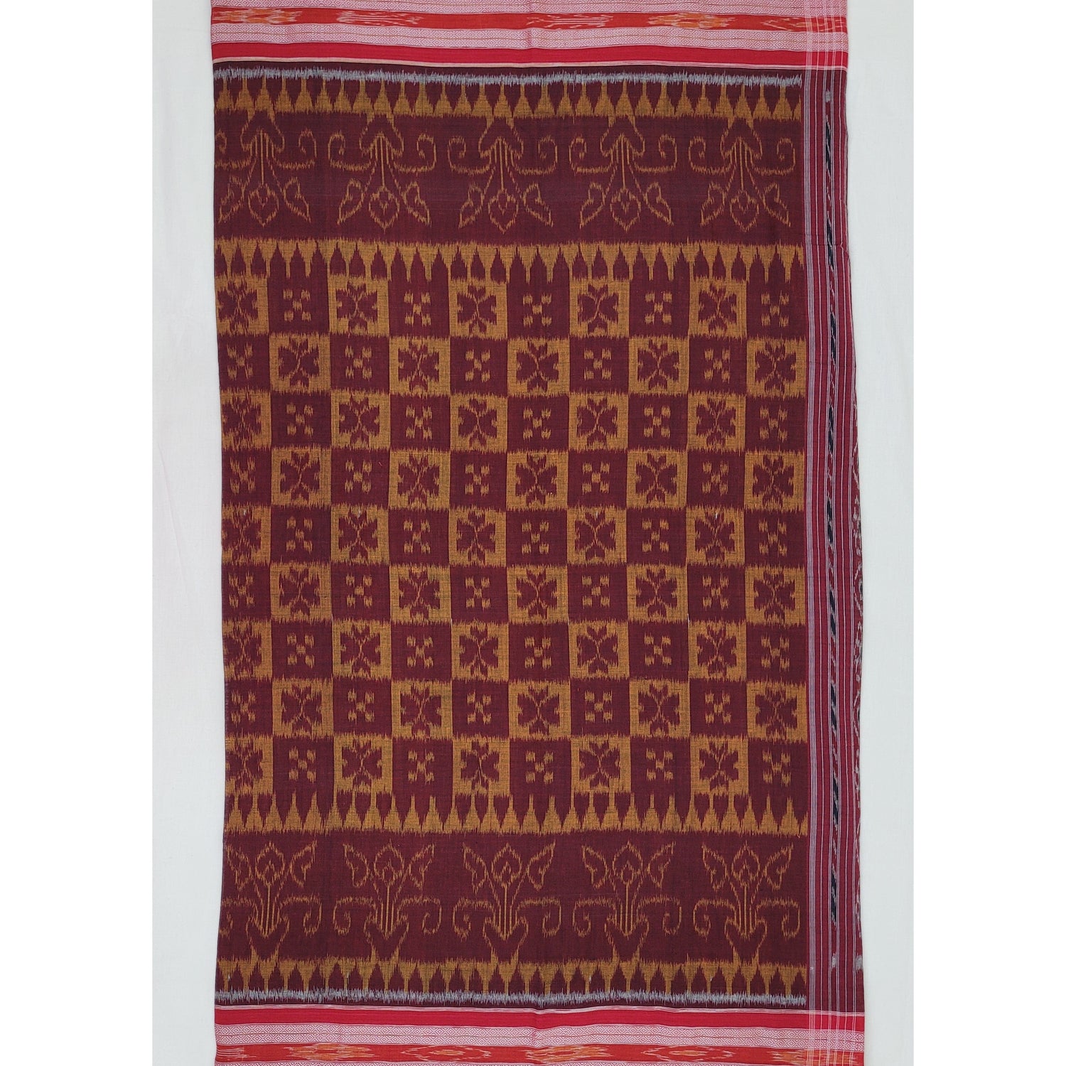 Handloom sambalpuri ikat mercerized cotton saree - Vinshika