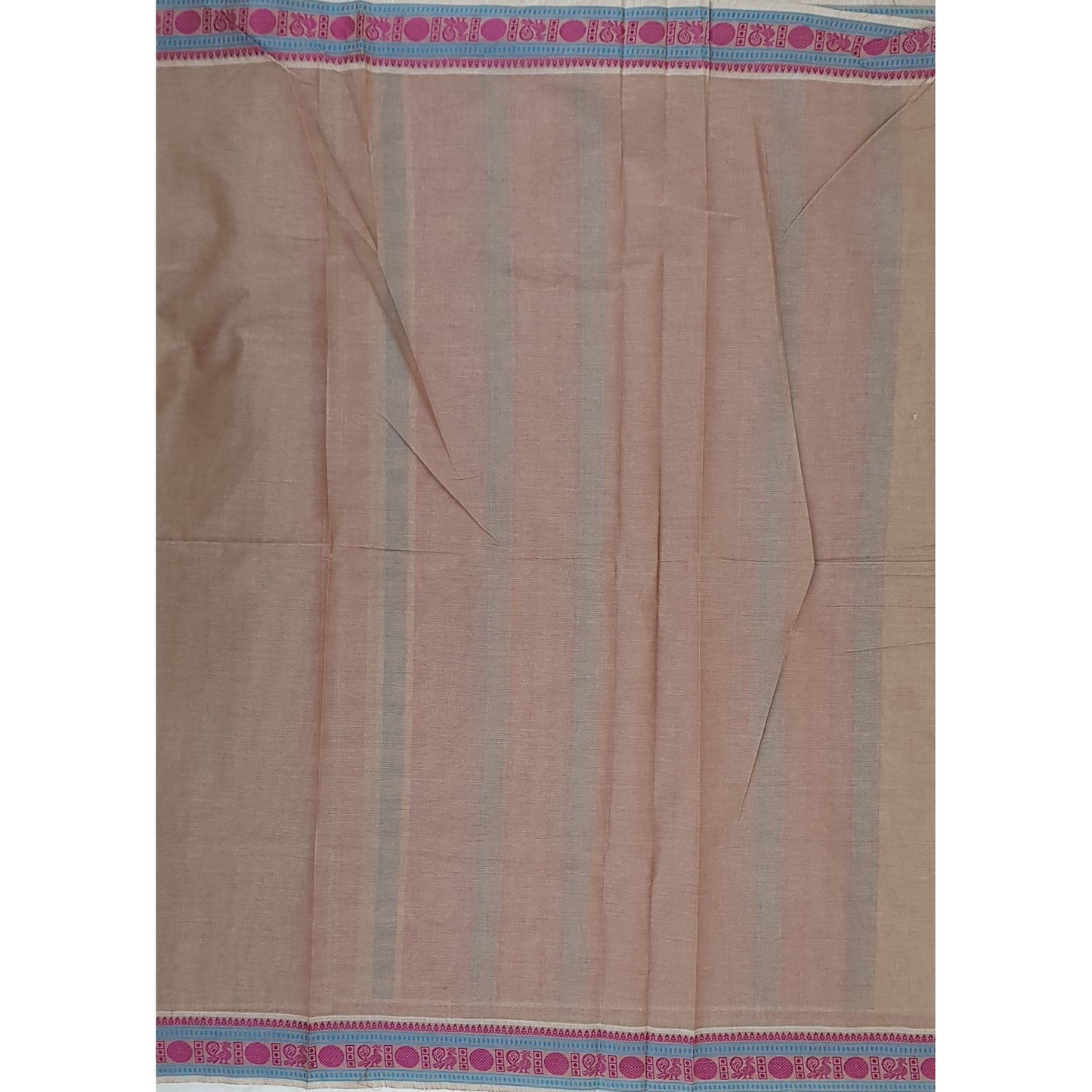 Wheat Color 1000 Buttis Kanchi Cotton Saree - Vinshika