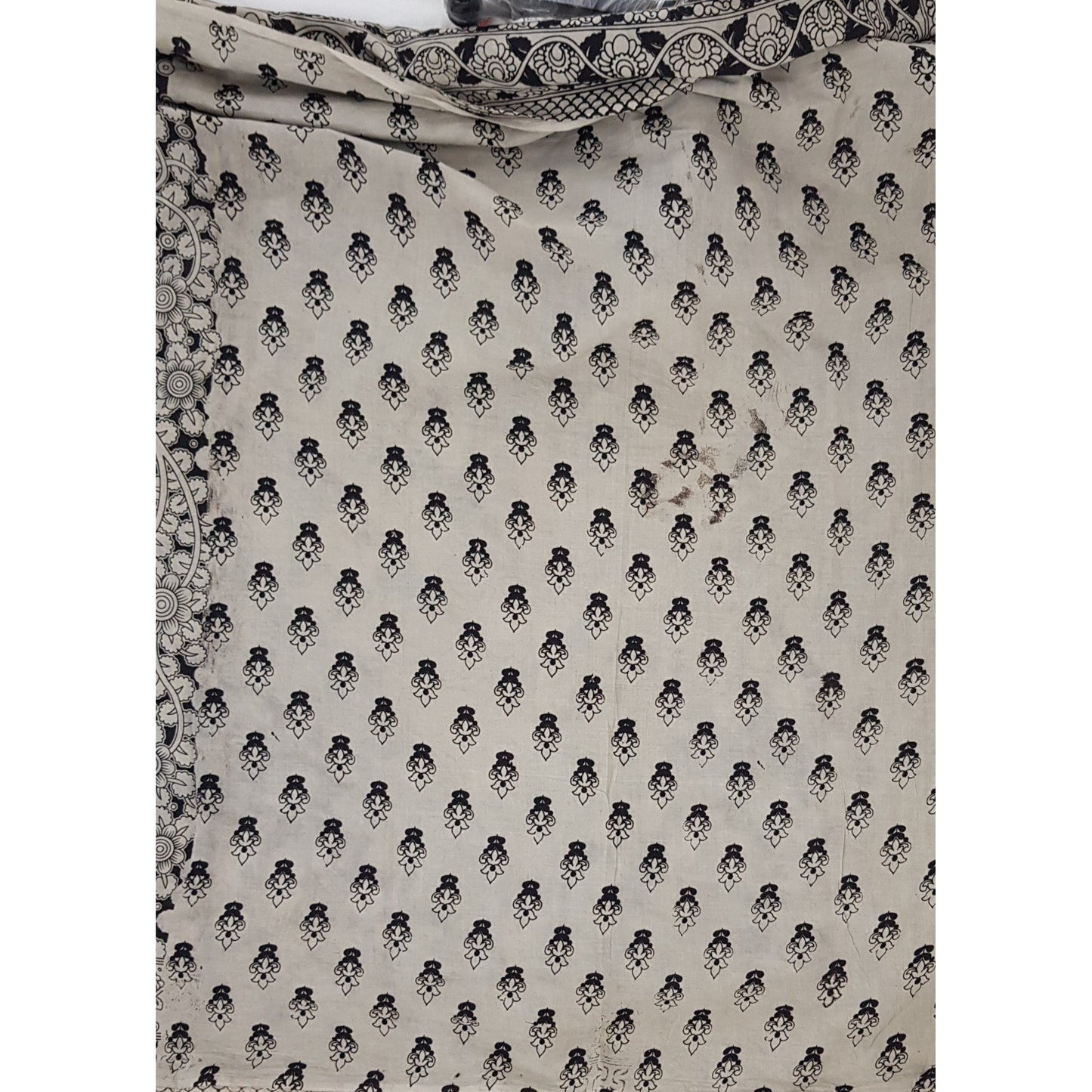 Handprinted Kalamkari Cotton saree - Vinshika