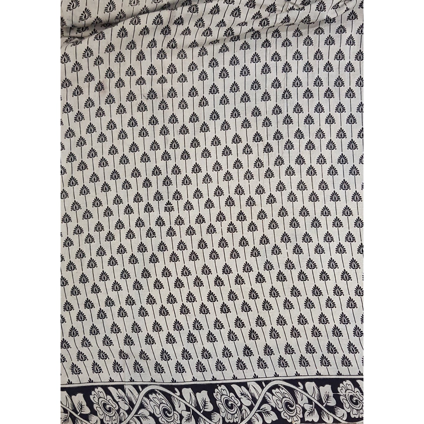 Handprinted Kalamkari Cotton saree - Vinshika